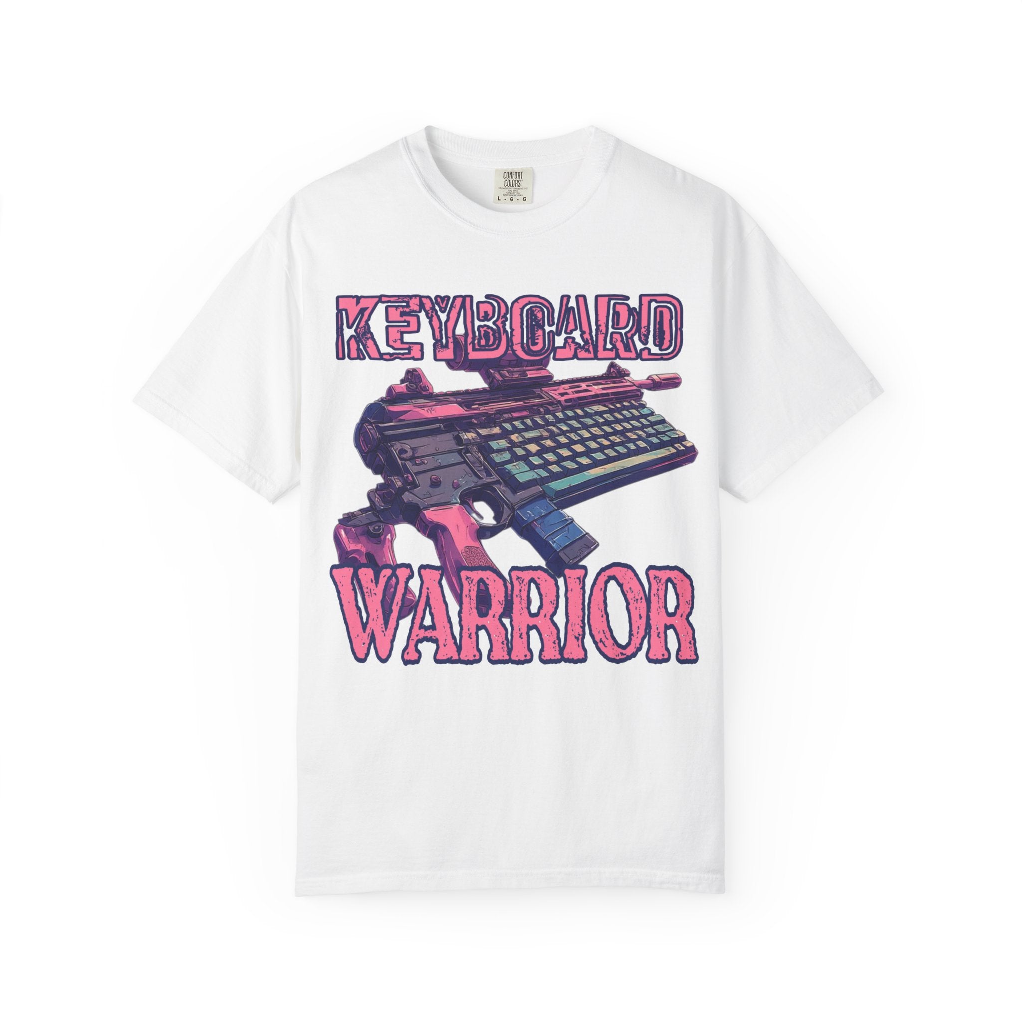 "Keyboard Warrior" Pink Graphic Tee