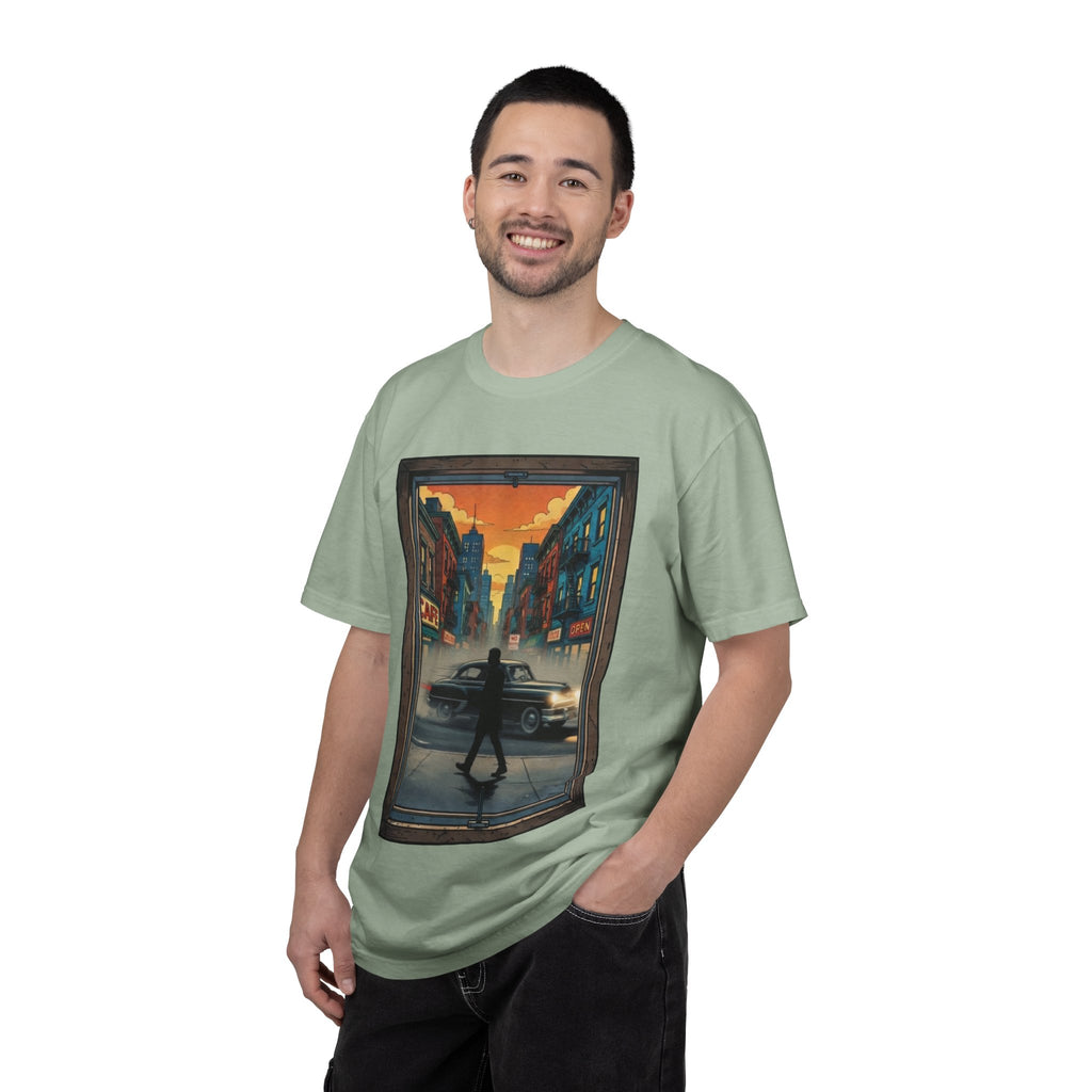 "Walking Alone" City Sidewalk Graphic Tee