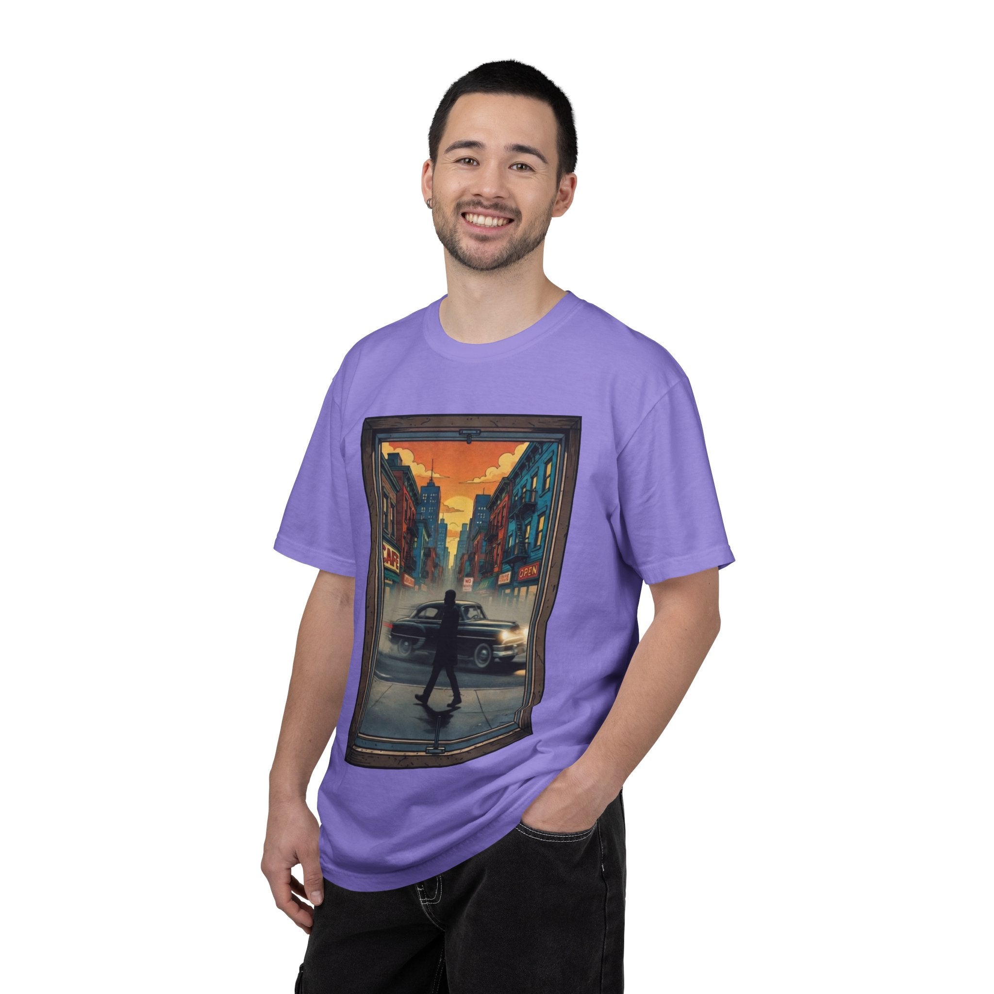 "Walking Alone" City Sidewalk Graphic Tee