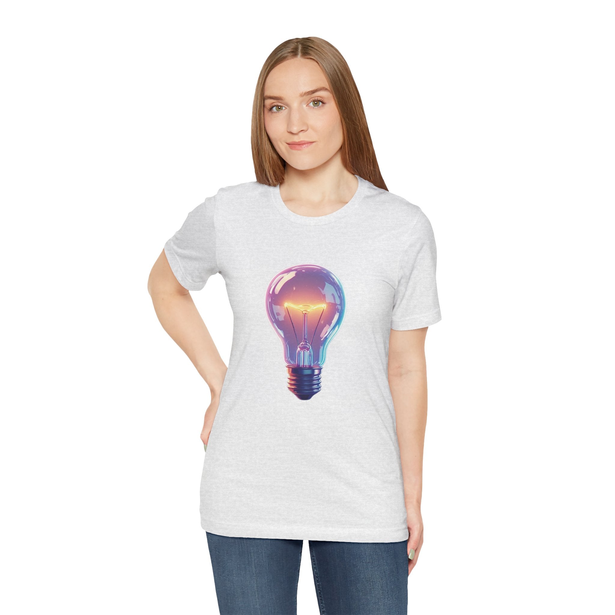 "Bright Ideas" Retro Neon Light Bulb Graphic Tee