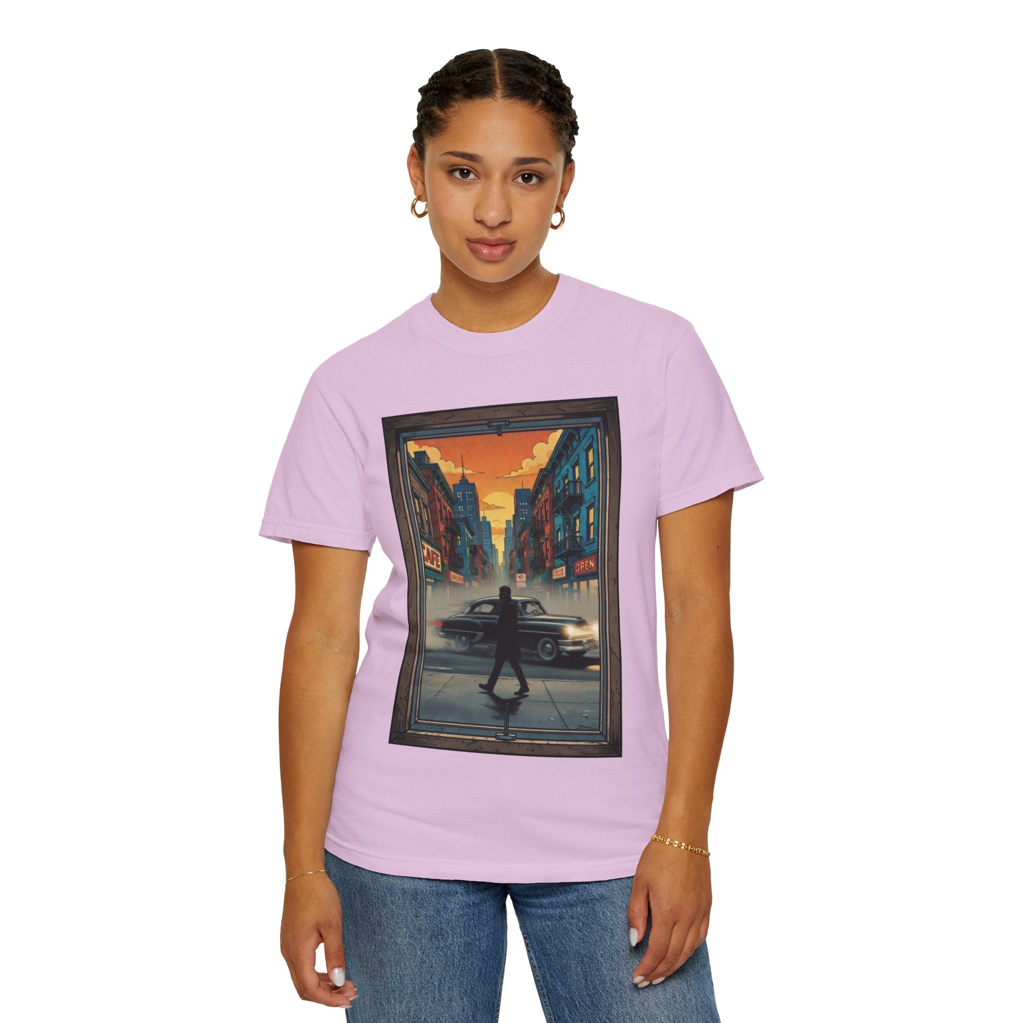 "Walking Alone" City Sidewalk Graphic Tee