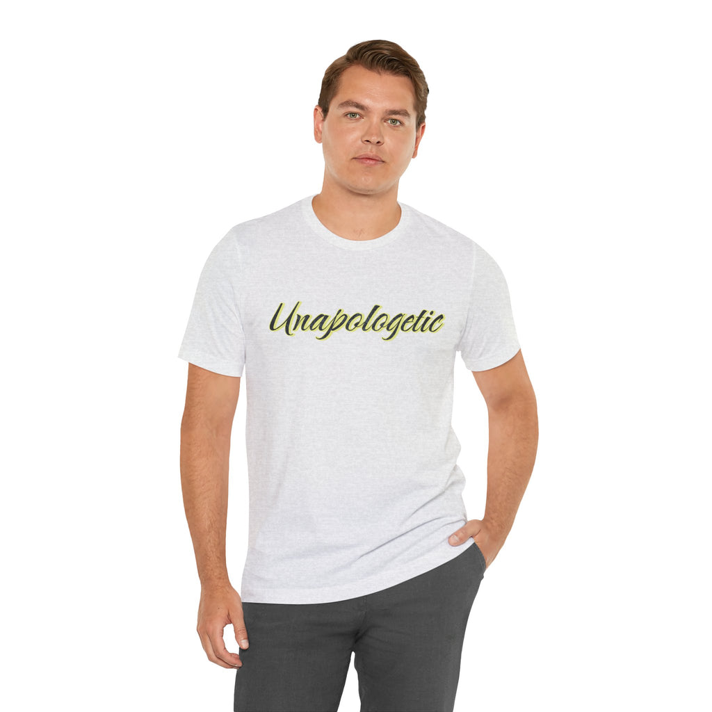 "Unapologetic" Bold Gold Lettering Graphic Tee