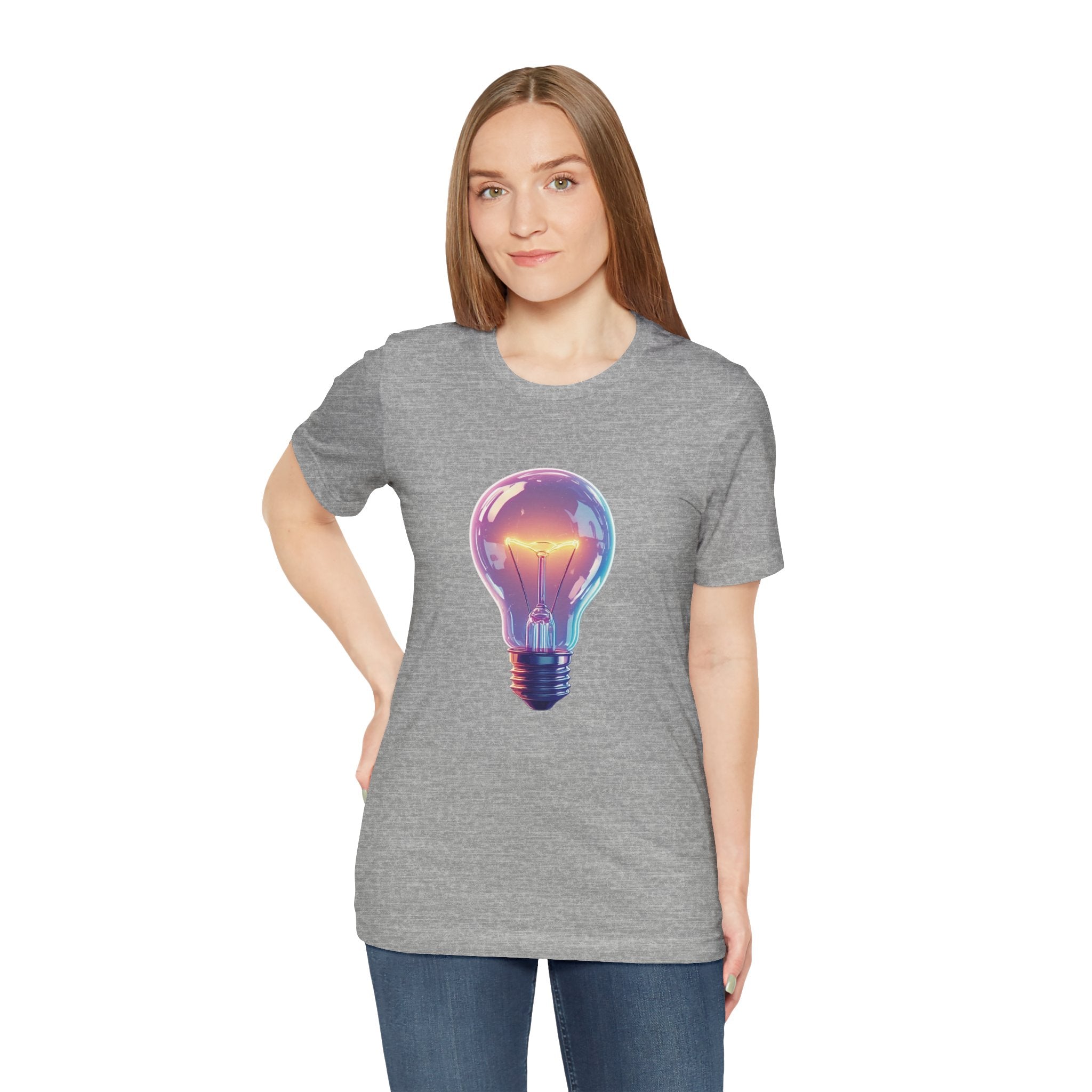 "Bright Ideas" Retro Neon Light Bulb Graphic Tee