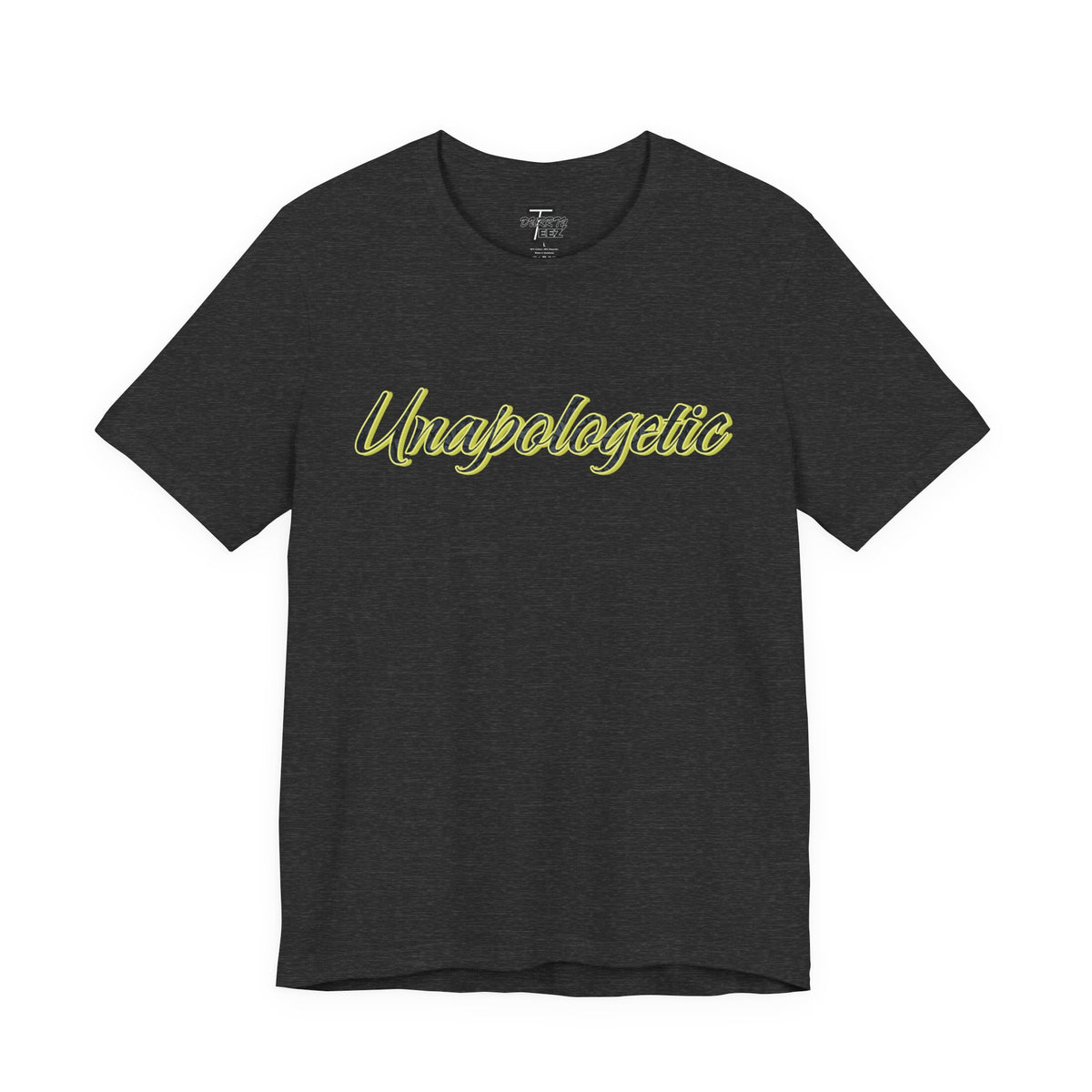"Unapologetic" Bold Gold Lettering Graphic Tee
