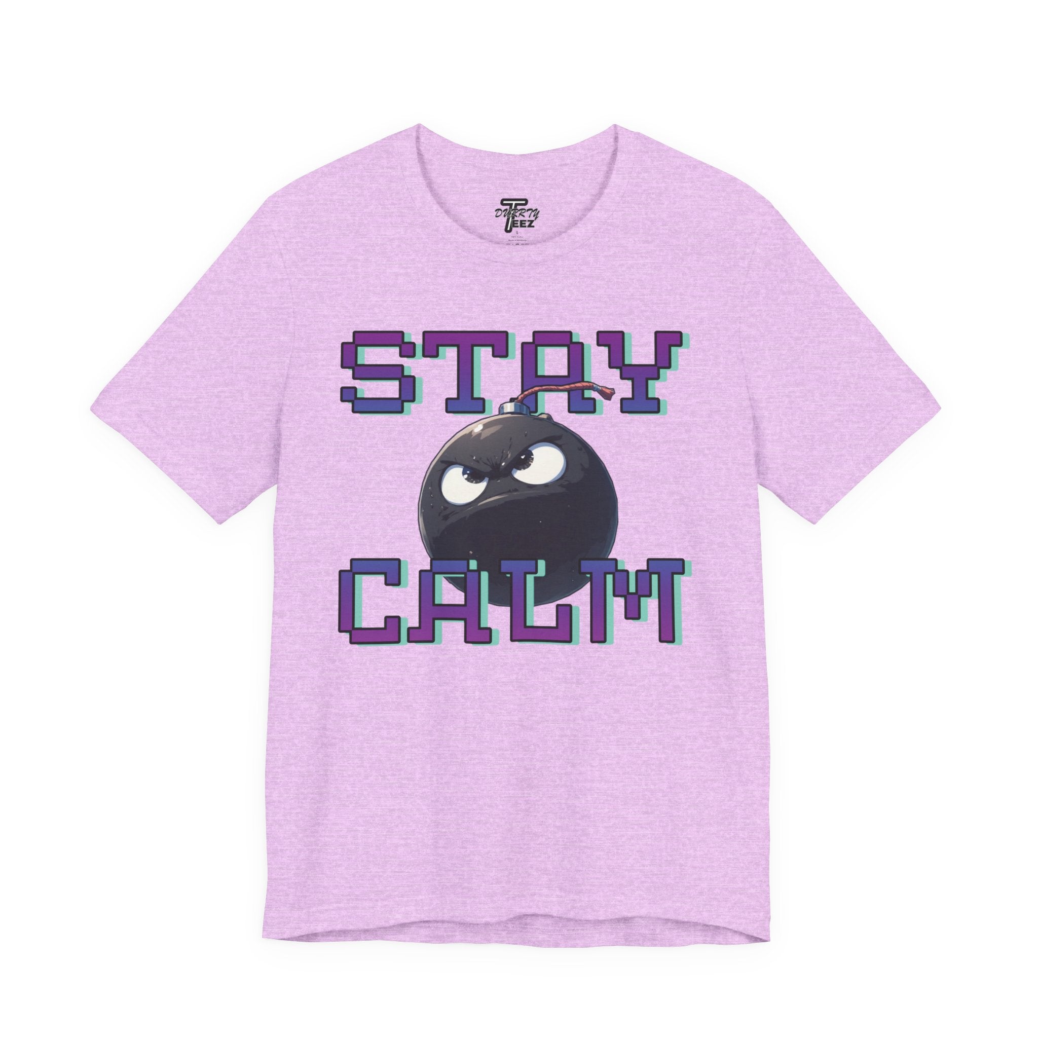 "Stay Calm" Retro Pixel Bomb Graphic Tee
