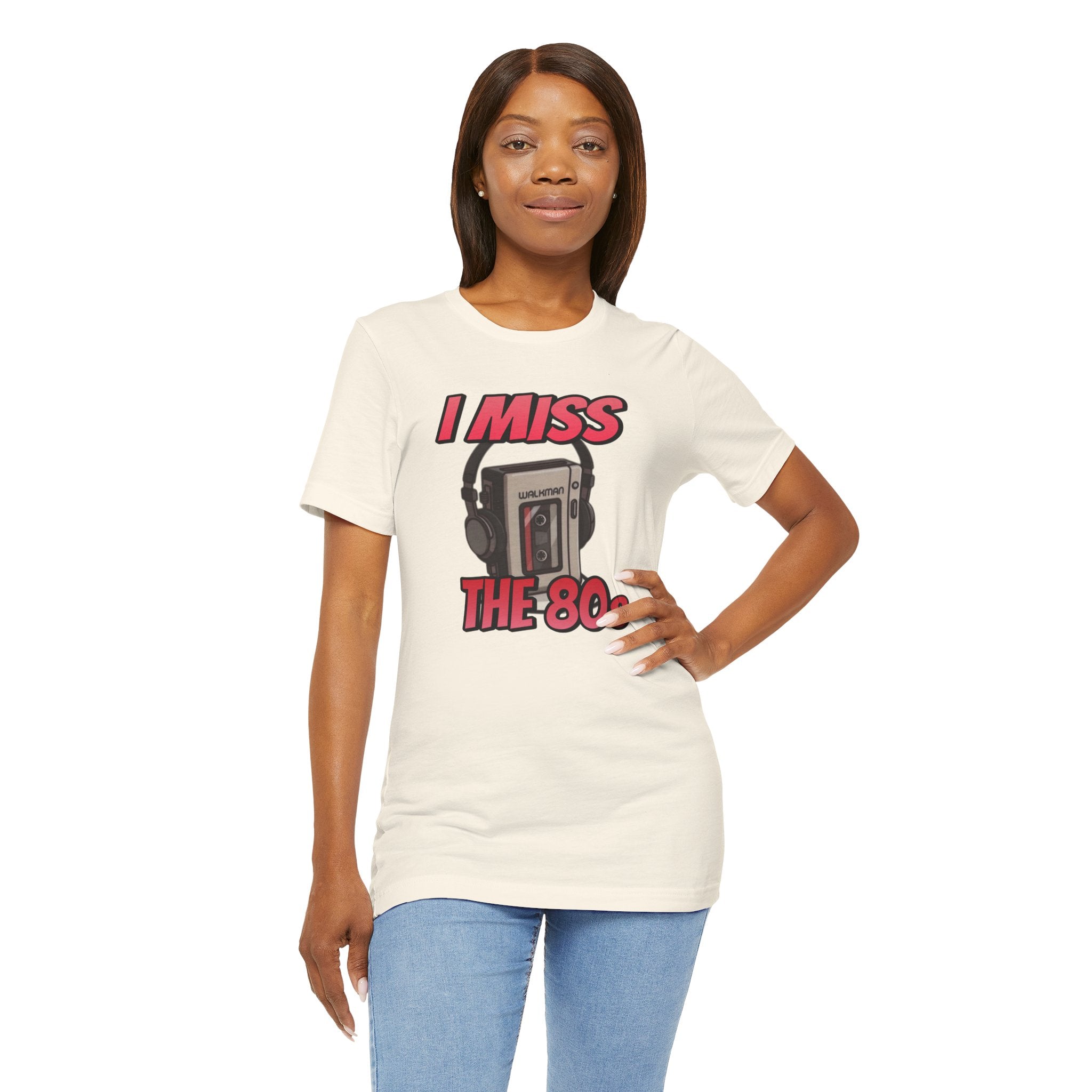 "I Miss the 80s" Retro Walkman Nostalgia Graphic Tee