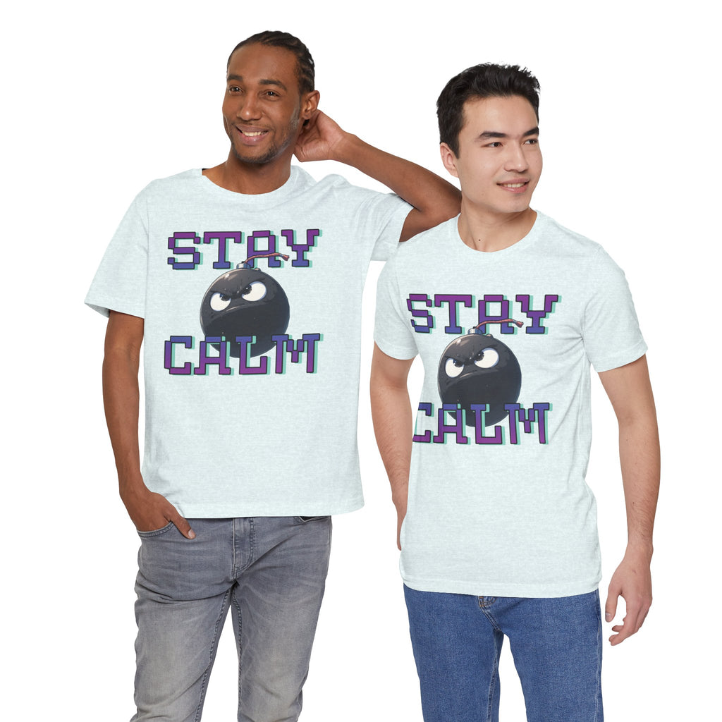 "Stay Calm" Retro Pixel Bomb Graphic Tee