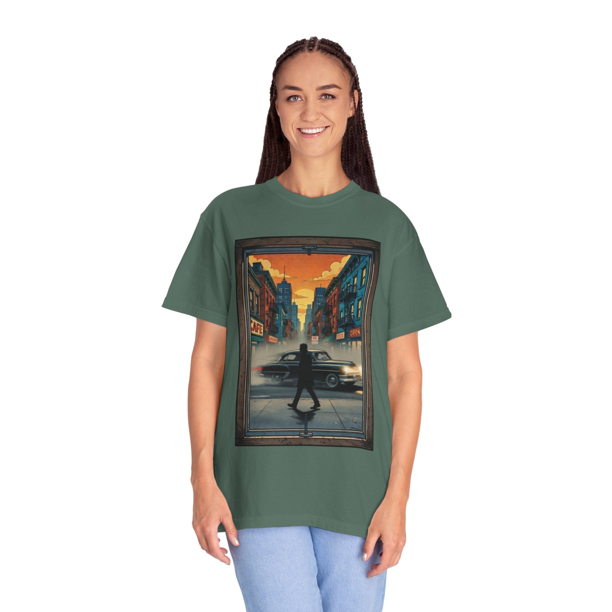 "Walking Alone" City Sidewalk Graphic Tee