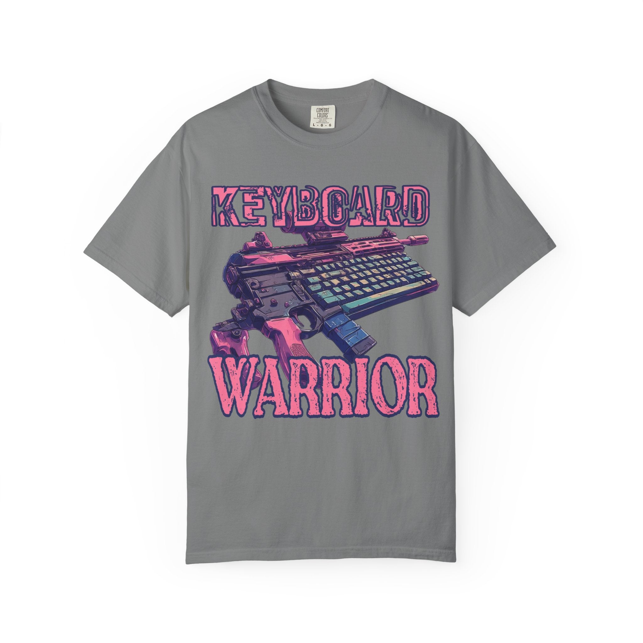 "Keyboard Warrior" Pink Graphic Tee