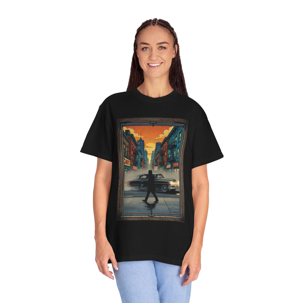 "Walking Alone" City Sidewalk Graphic Tee
