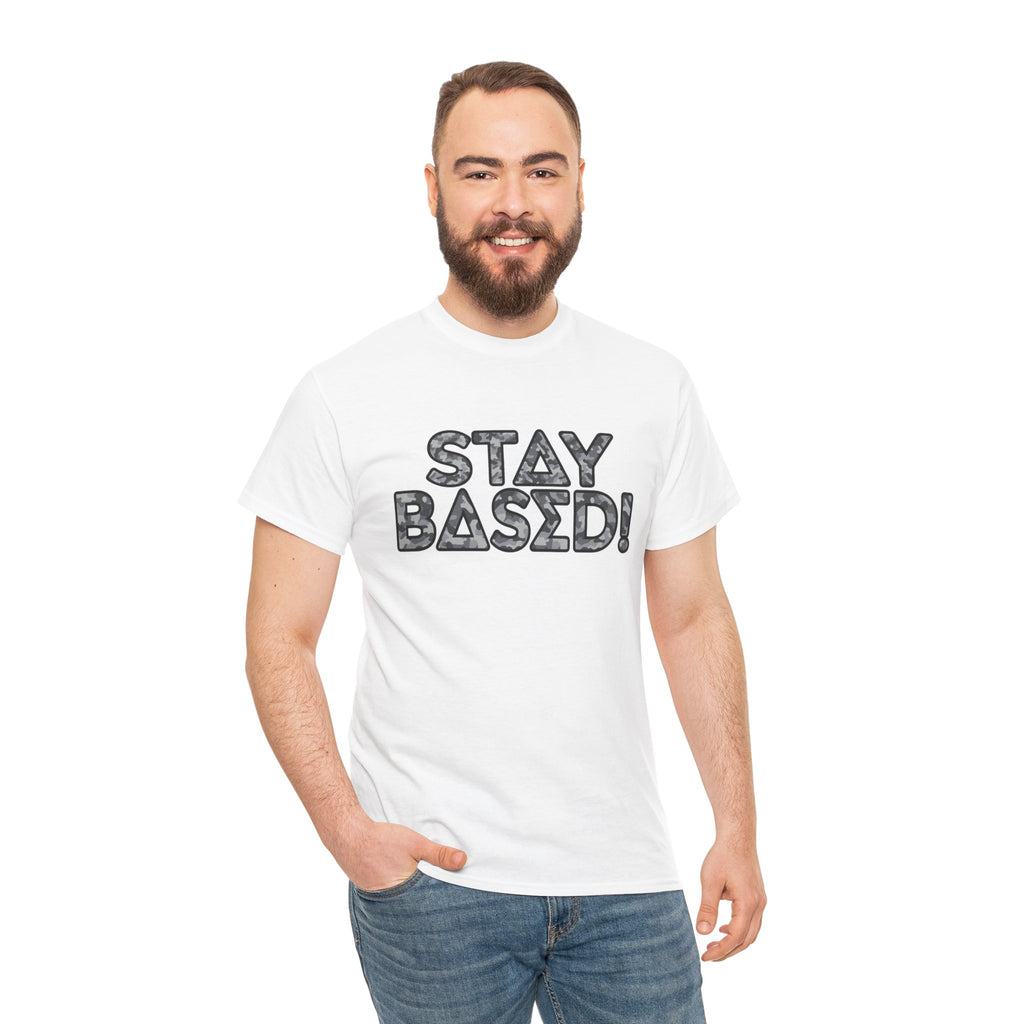"Stay Based!" Urban Camo Graphic Tee