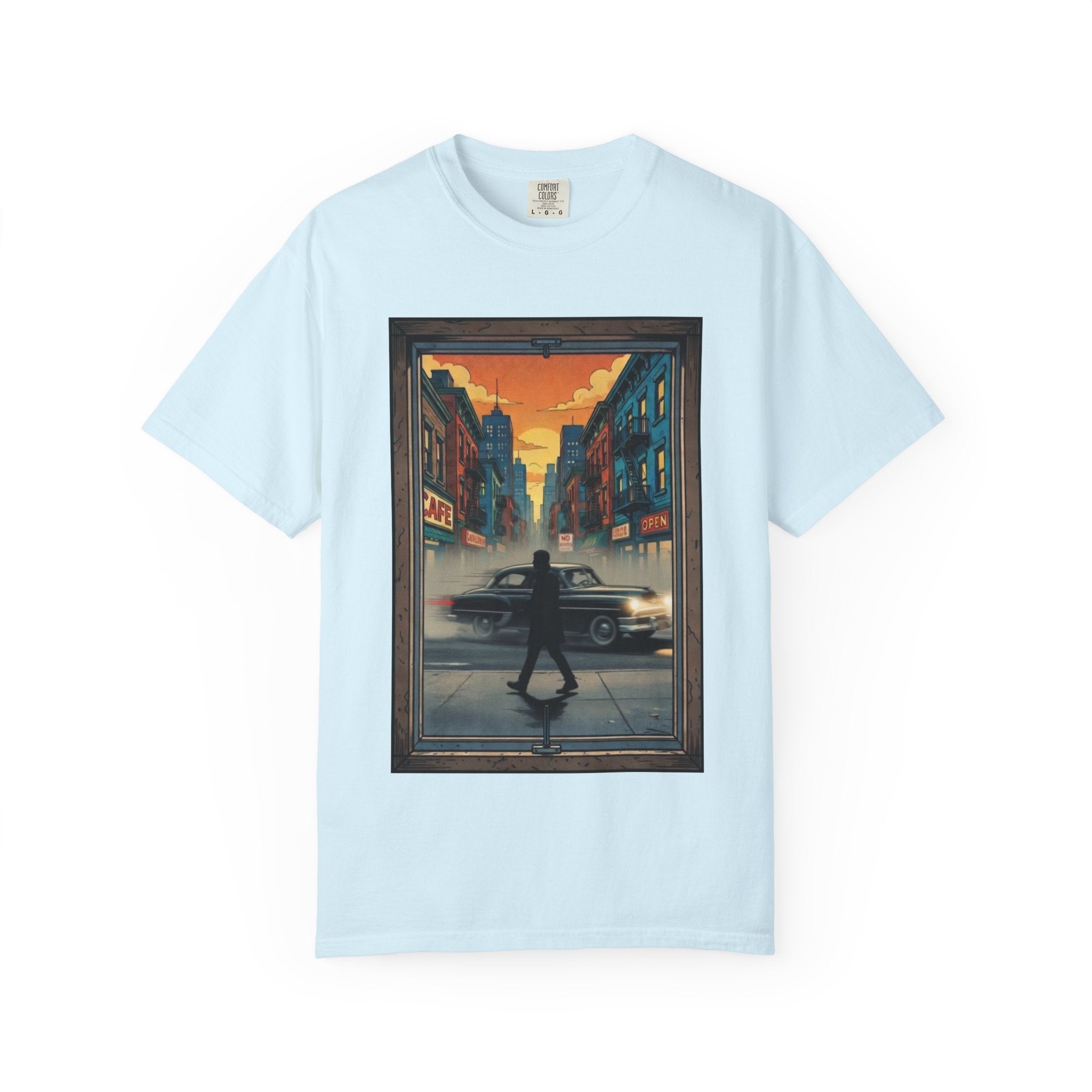 "Walking Alone" City Sidewalk Graphic Tee