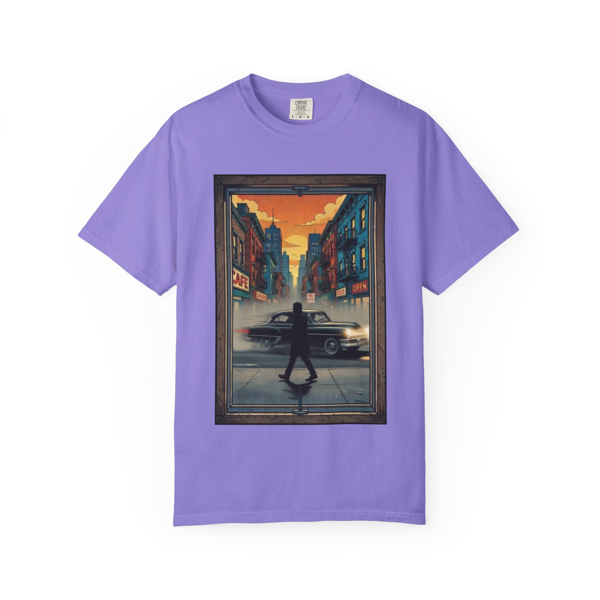 "Walking Alone" City Sidewalk Graphic Tee