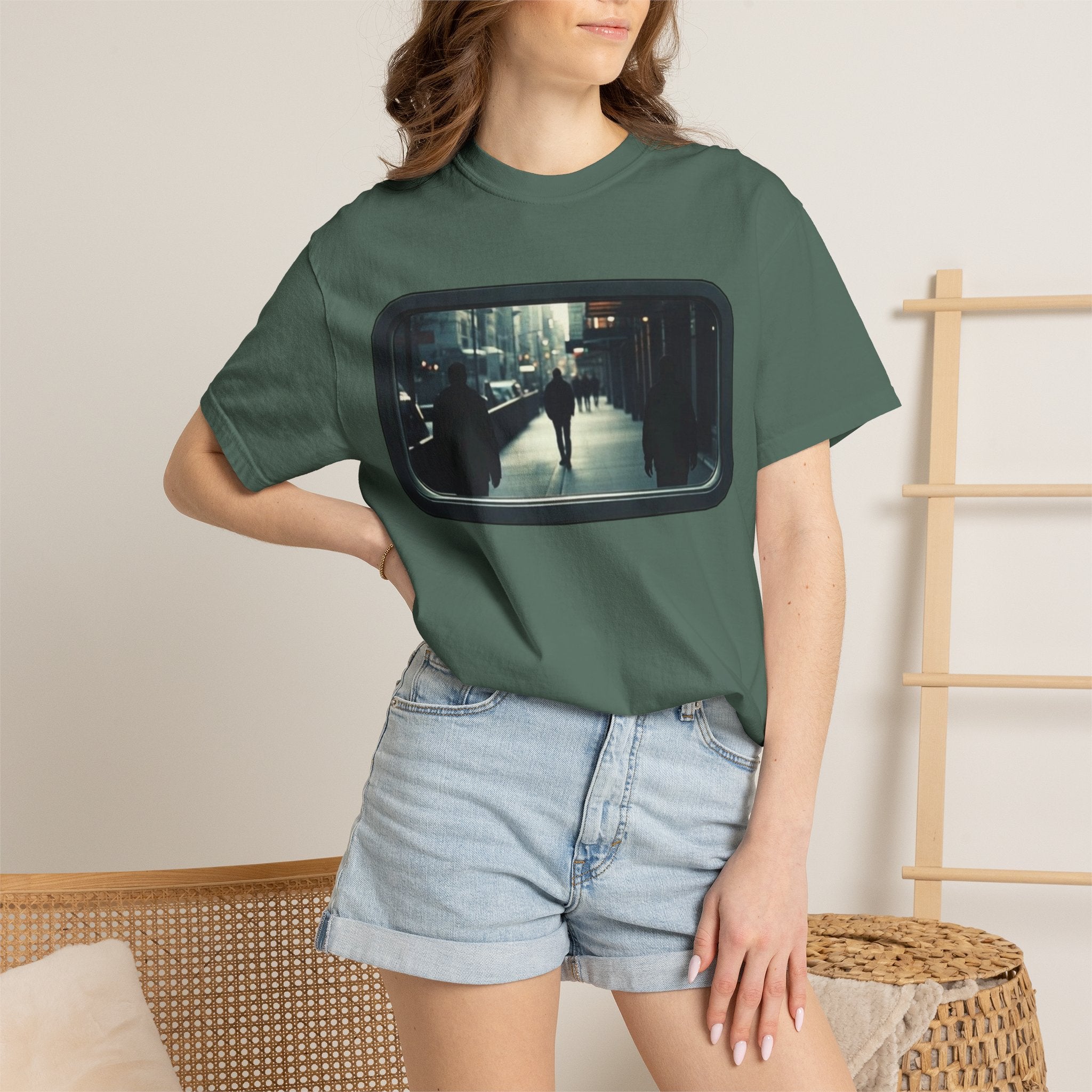 "Outside My Window" Urban Night Commuter Graphic Tee
