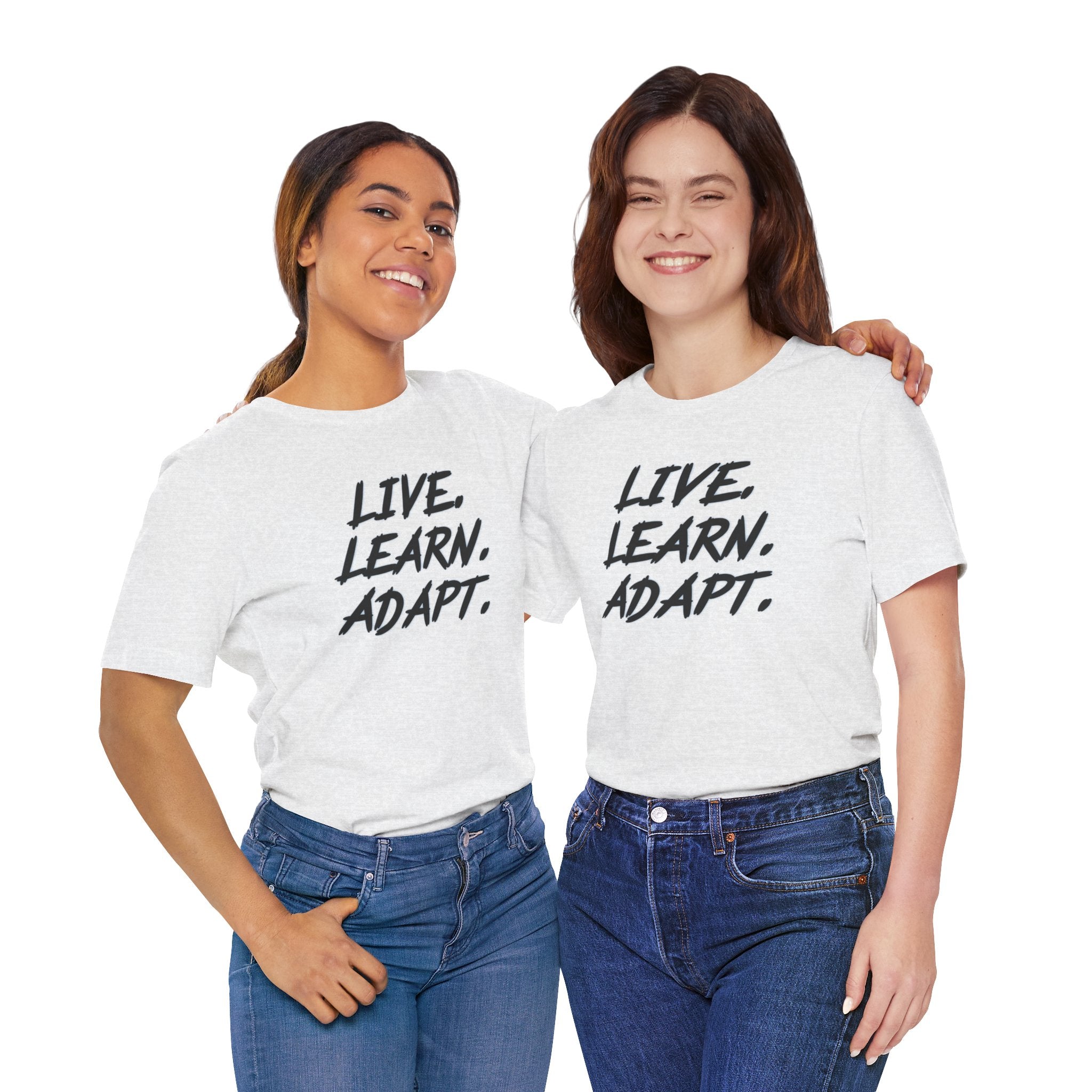 "Live. Learn. Adapt." Inspirational Motivational Graphic Tee
