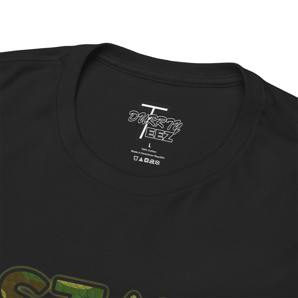 "Stay Based!" Green Camo Graphic Tee