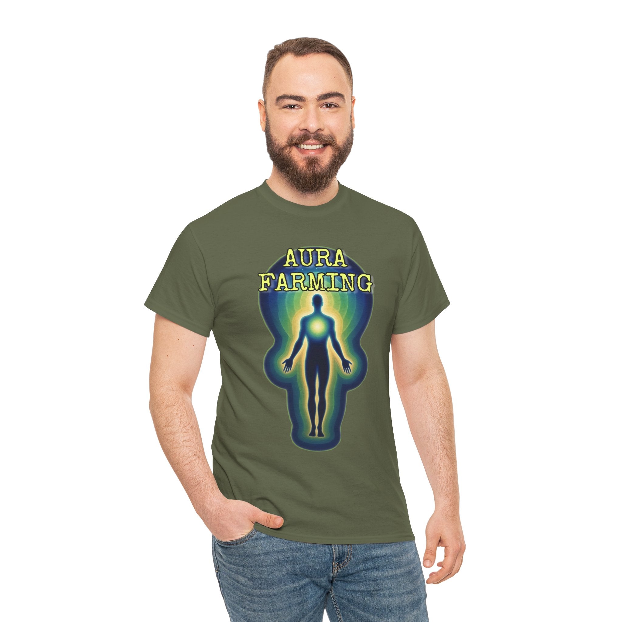 "Aura Farming" — Spiritual Energy Graphic Tee