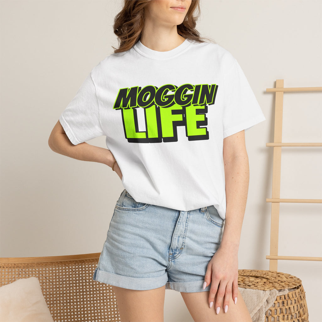 "Moggin Life" — Bold Neon Graphic Tee