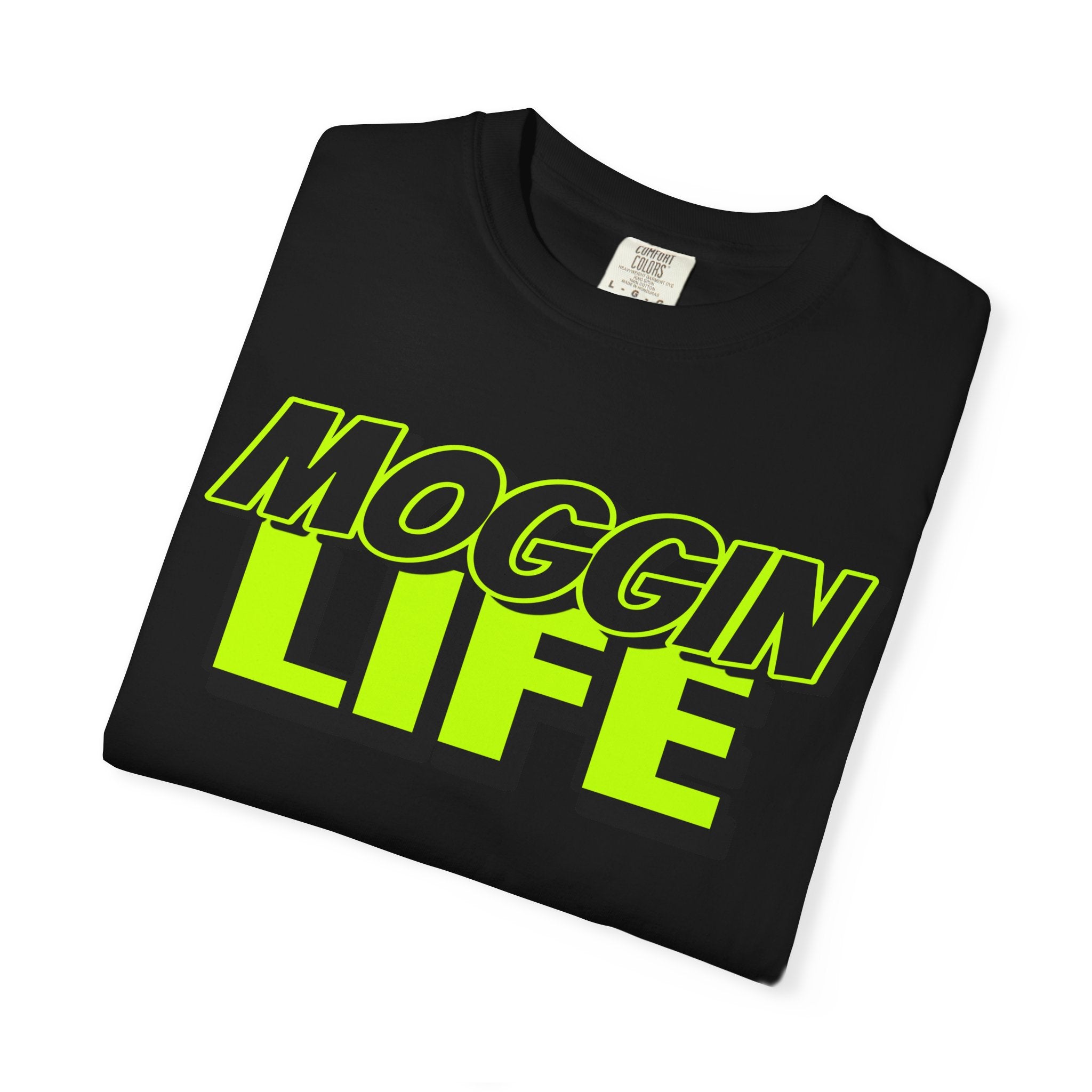 "Moggin Life" — Bold Neon Graphic Tee