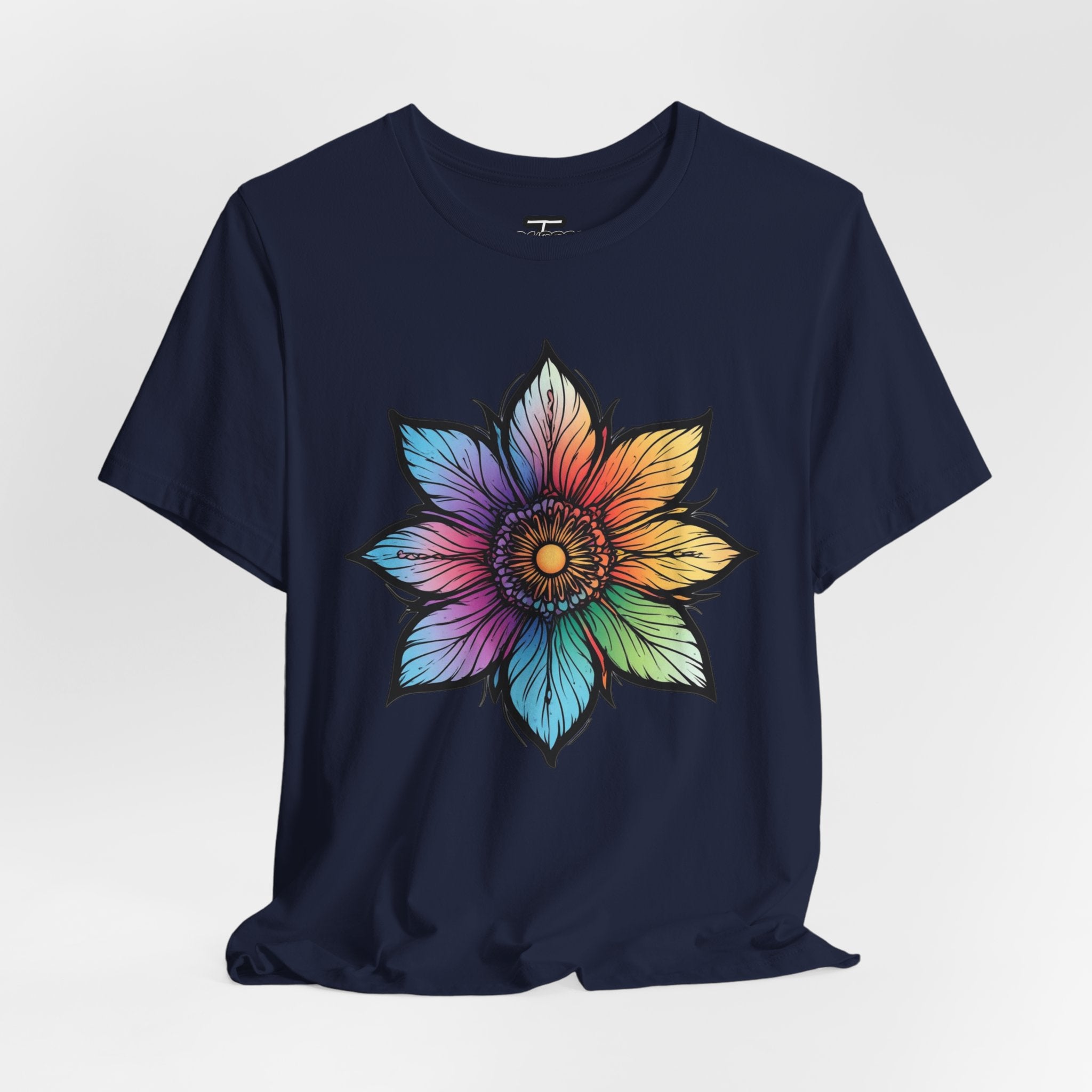 "Flower Power" Rainbow Colorful Graphic Tee
