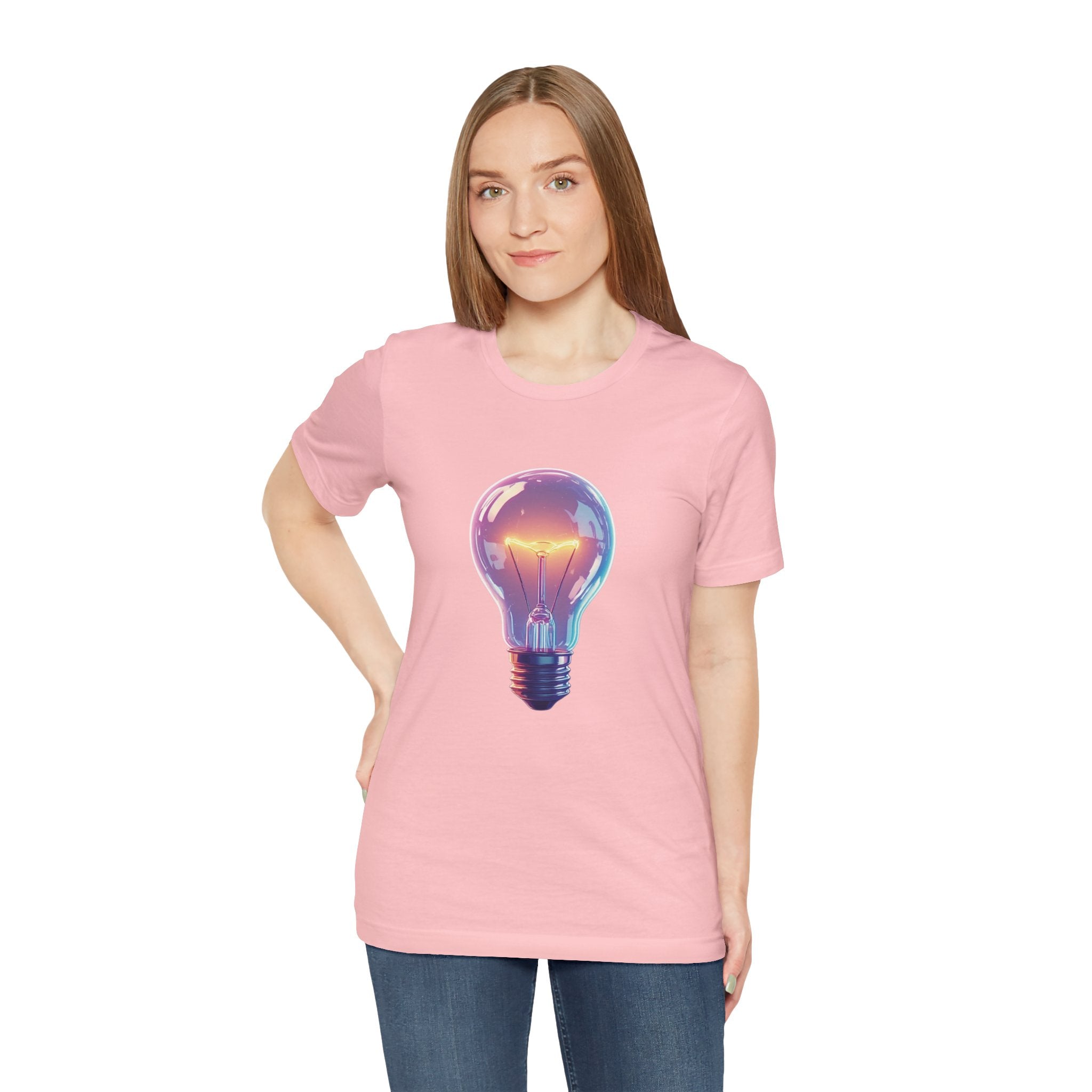 "Bright Ideas" Retro Neon Light Bulb Graphic Tee