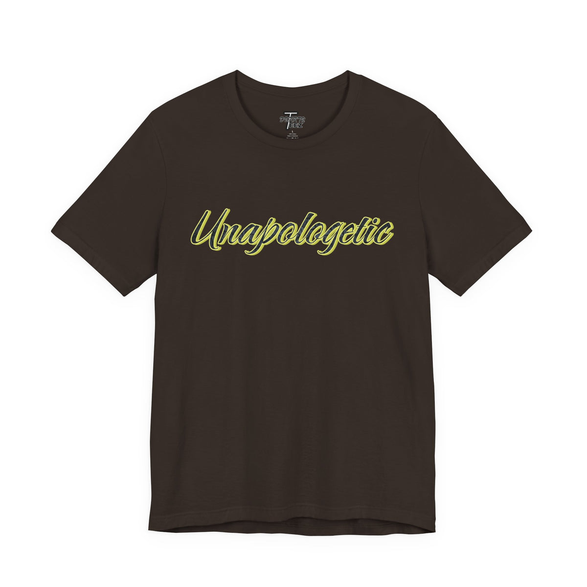 "Unapologetic" Bold Gold Lettering Graphic Tee