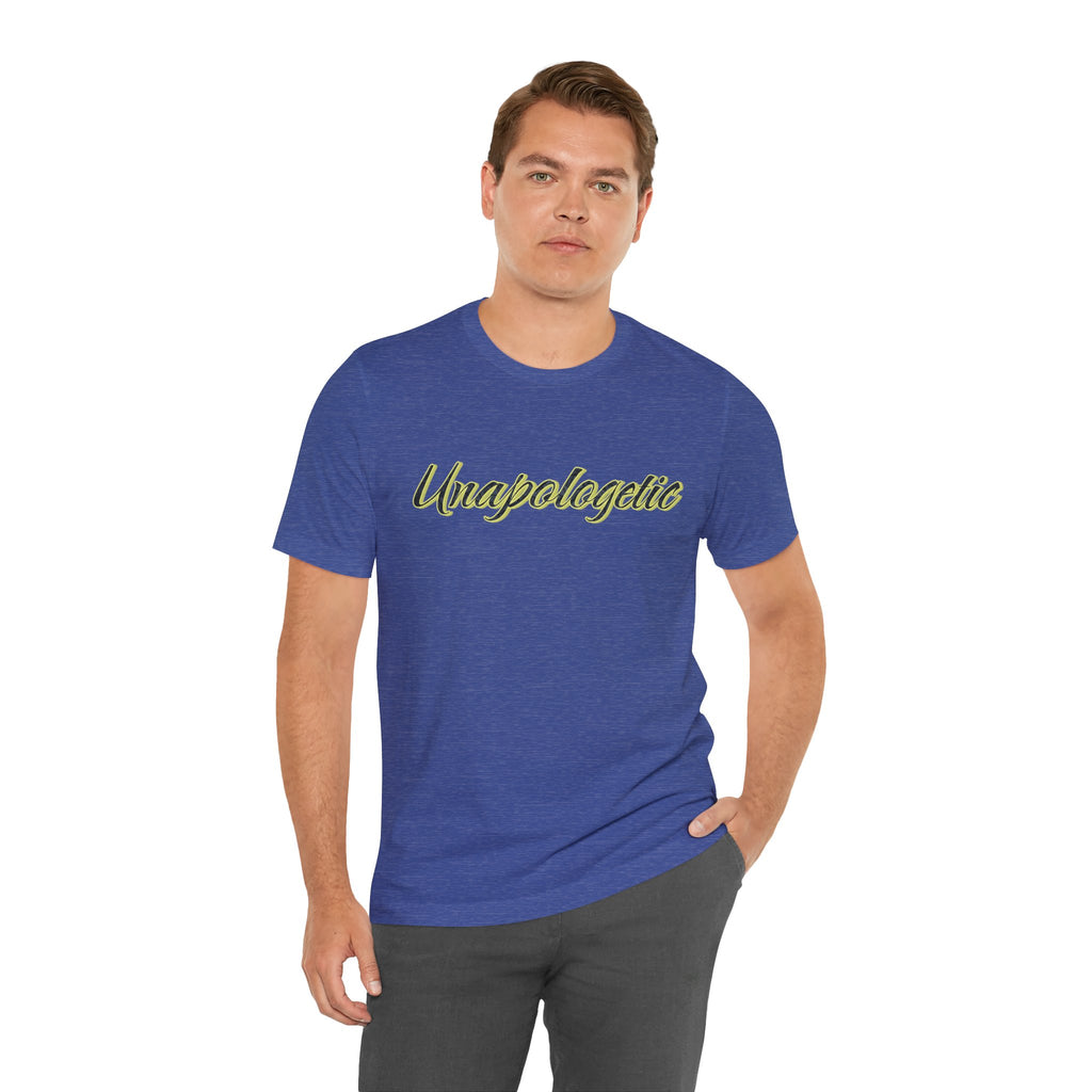"Unapologetic" Bold Gold Lettering Graphic Tee