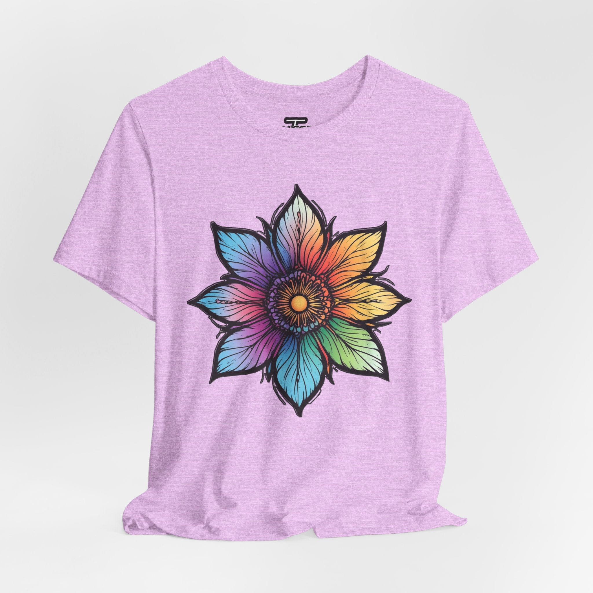 "Flower Power" Rainbow Colorful Graphic Tee