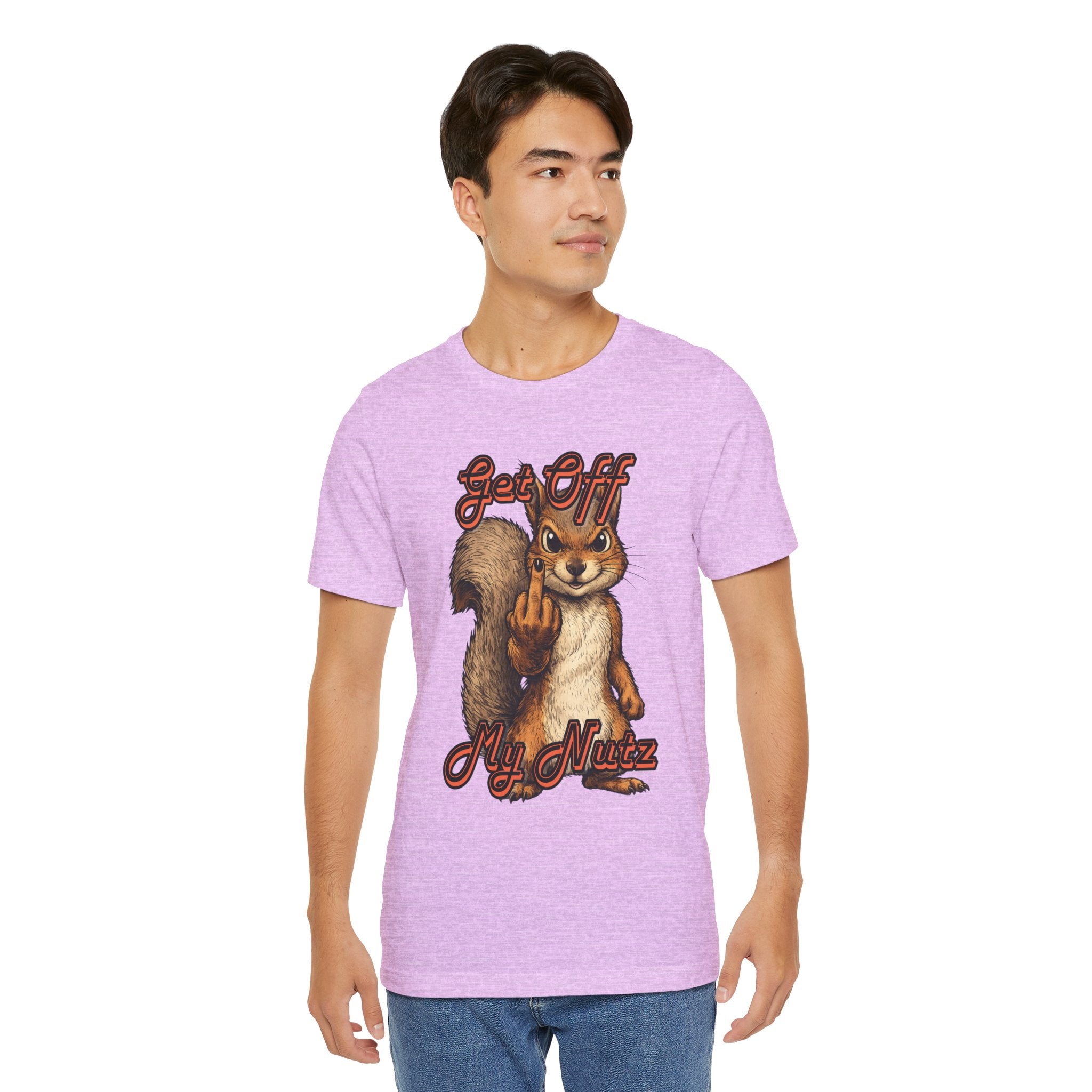 "Get Off My Nutz" Funny Middle Finger Squirrel Graphic Tee