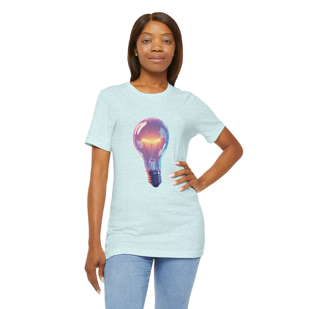 "Bright Ideas" Retro Neon Light Bulb Graphic Tee