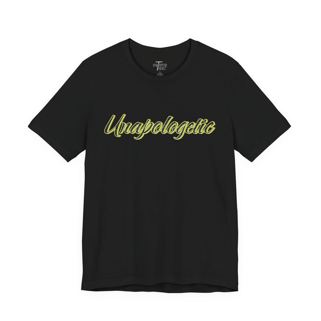 "Unapologetic" Bold Gold Lettering Graphic Tee