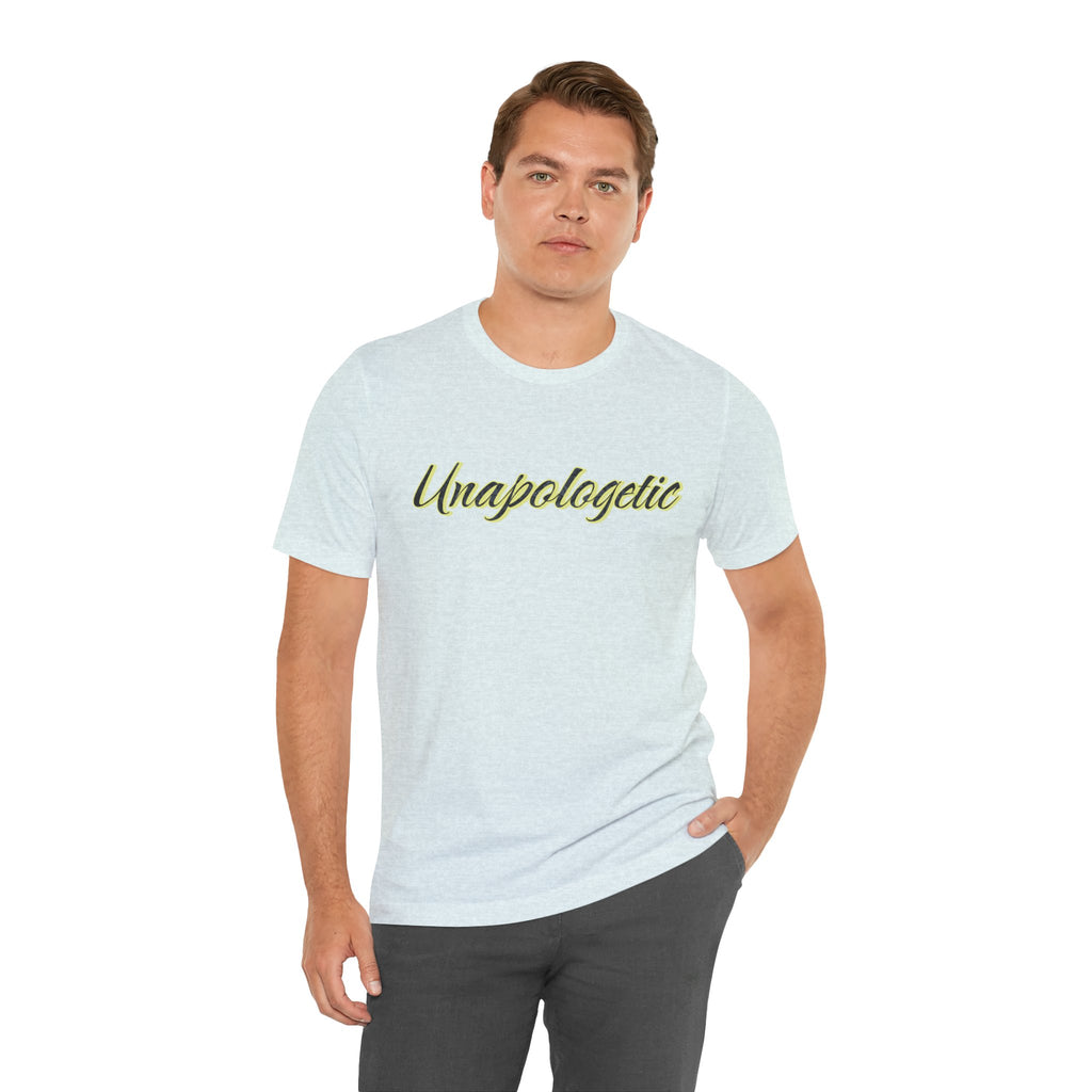 "Unapologetic" Bold Gold Lettering Graphic Tee