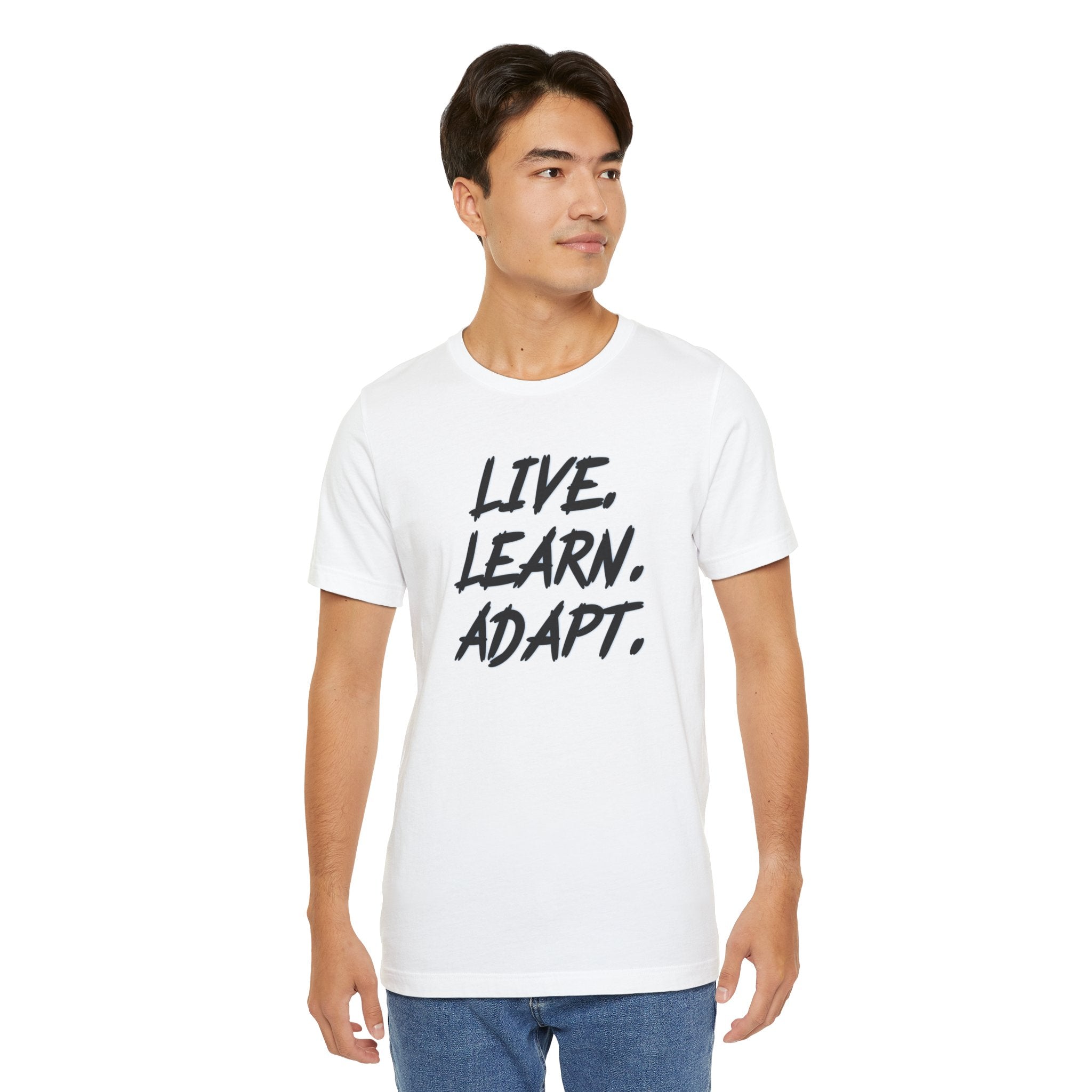 "Live. Learn. Adapt." Inspirational Motivational Graphic Tee