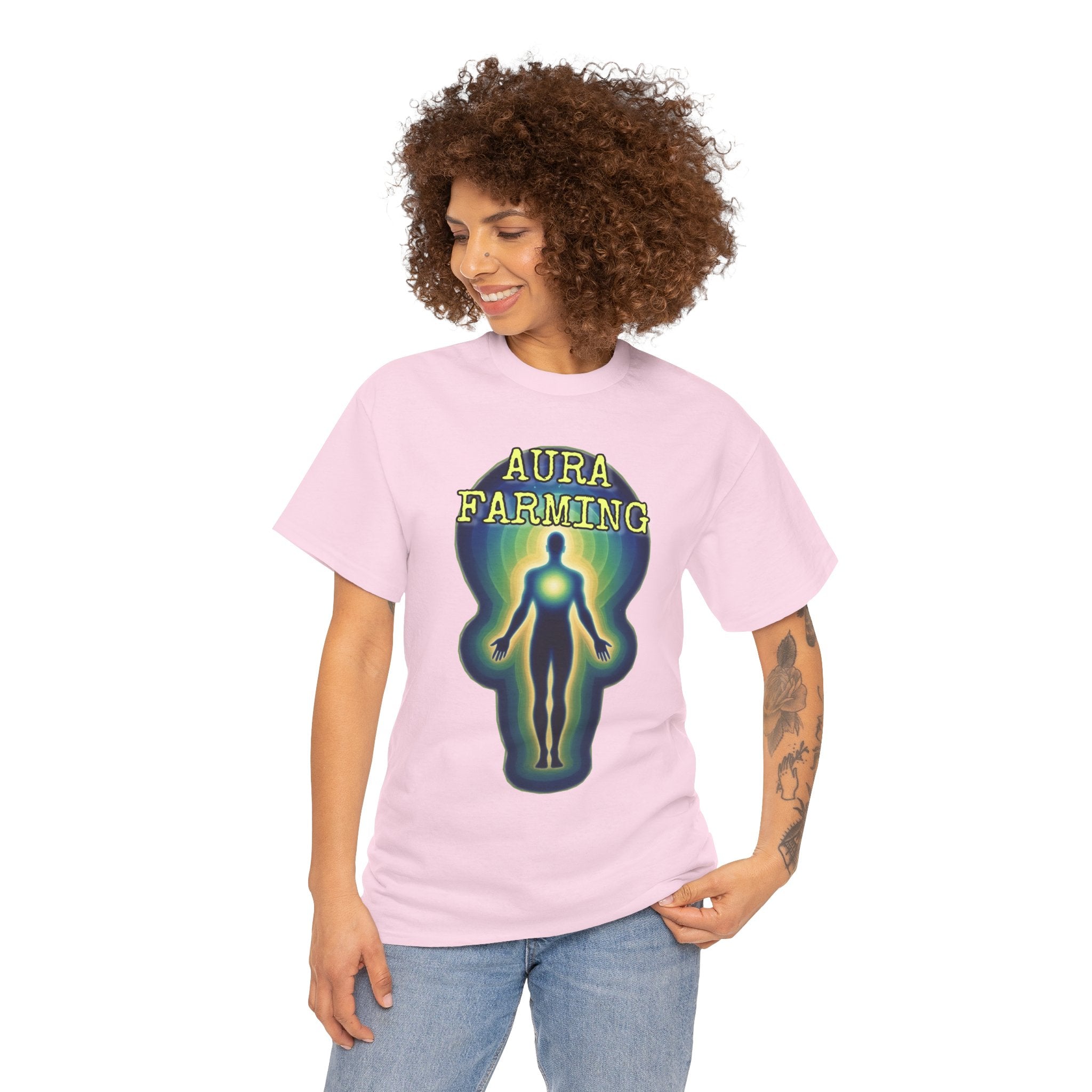 "Aura Farming" — Spiritual Energy Graphic Tee