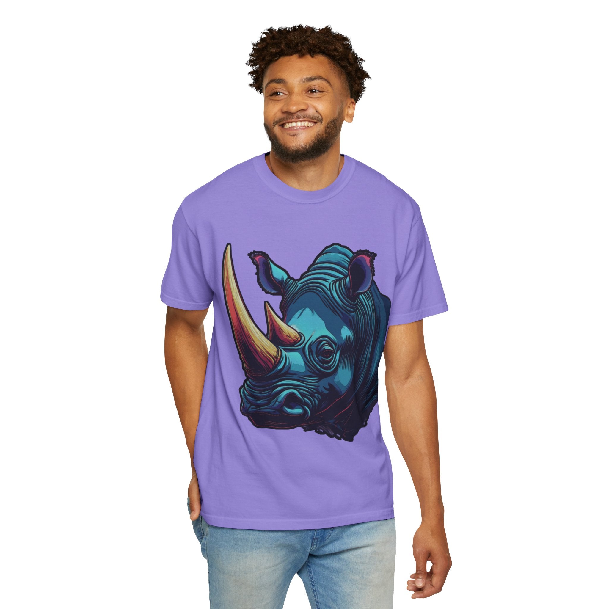"Rhino Head" Graphic T-Shirt — Bold Animal