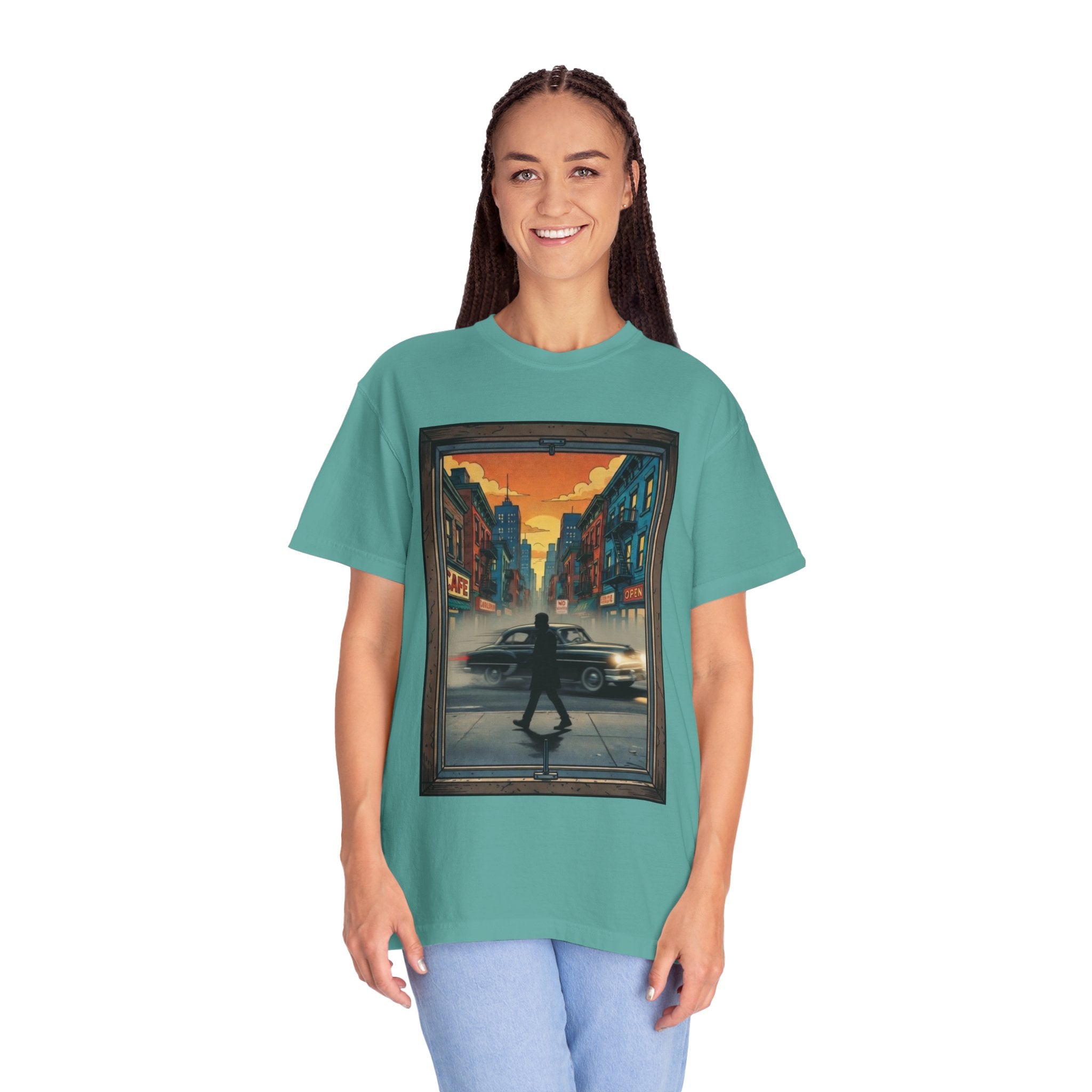 "Walking Alone" City Sidewalk Graphic Tee