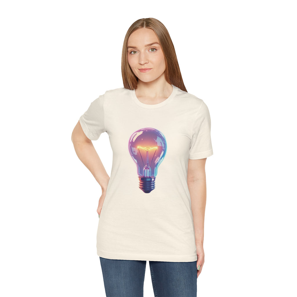 "Bright Ideas" Retro Neon Light Bulb Graphic Tee
