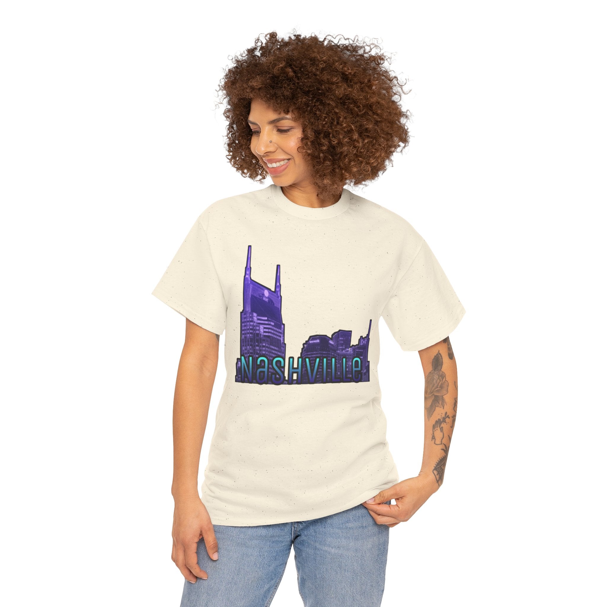 "Nashville Skyline" - Nashville Tennessee Graphic Tee
