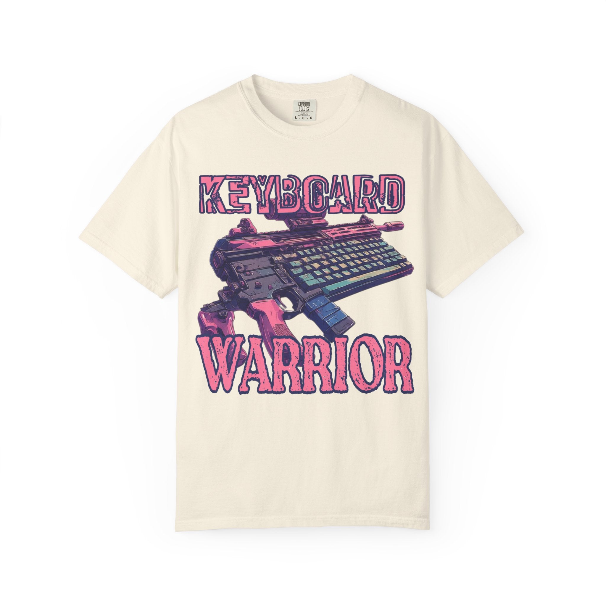 "Keyboard Warrior" Pink Graphic Tee