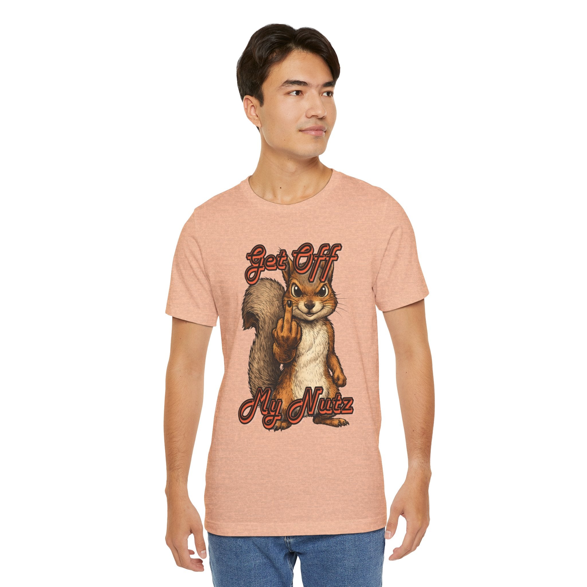 "Get Off My Nutz" Funny Middle Finger Squirrel Graphic Tee