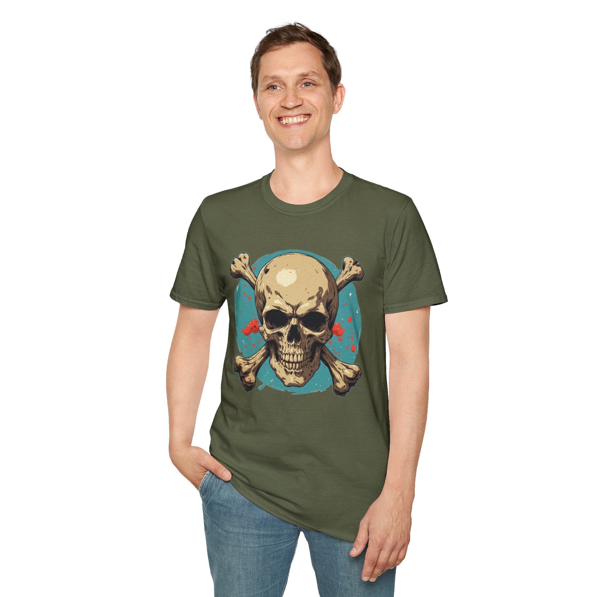 "Skull & Crossbones" Retro Pirate Skull Graphic Tee
