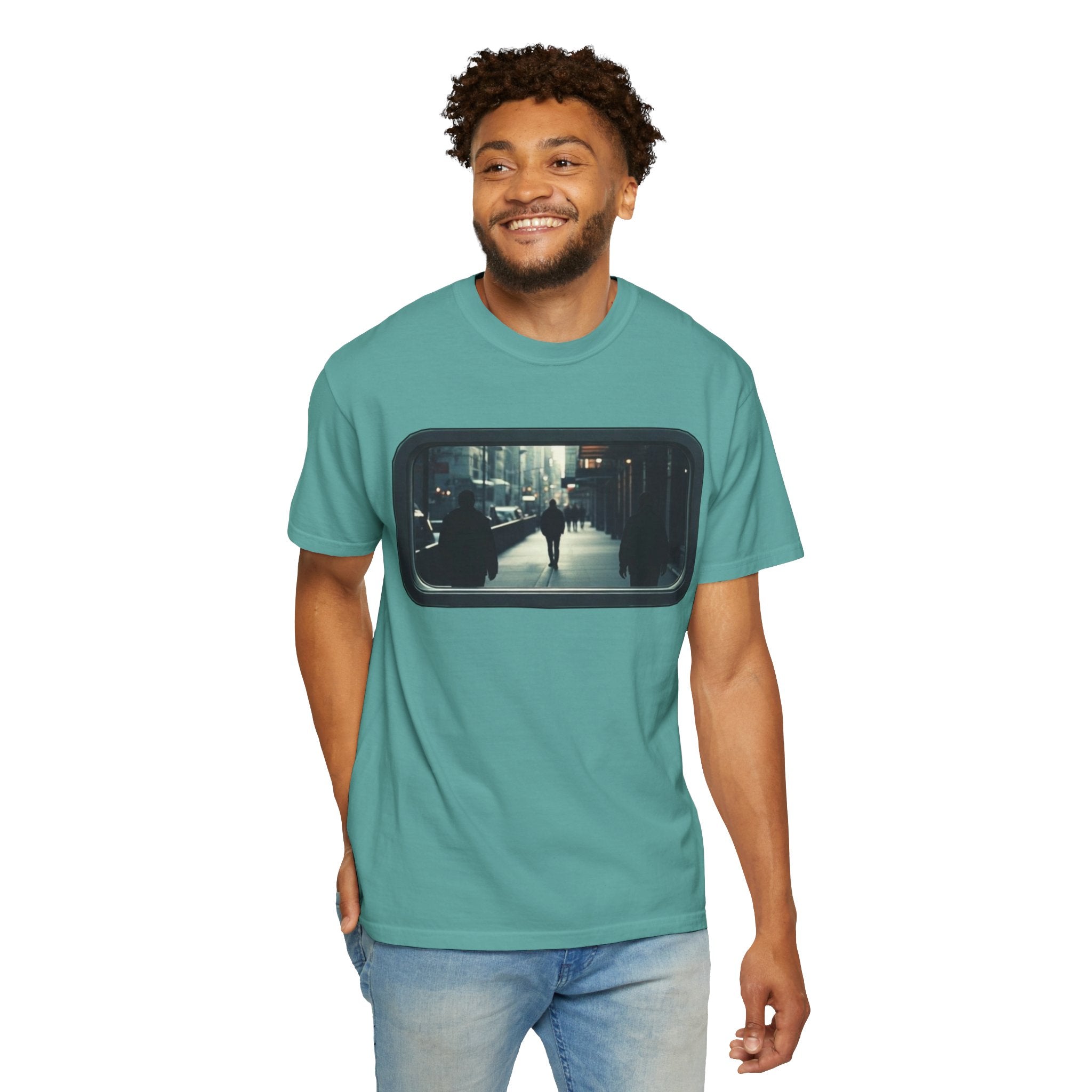 "Outside My Window" Urban Night Commuter Graphic Tee