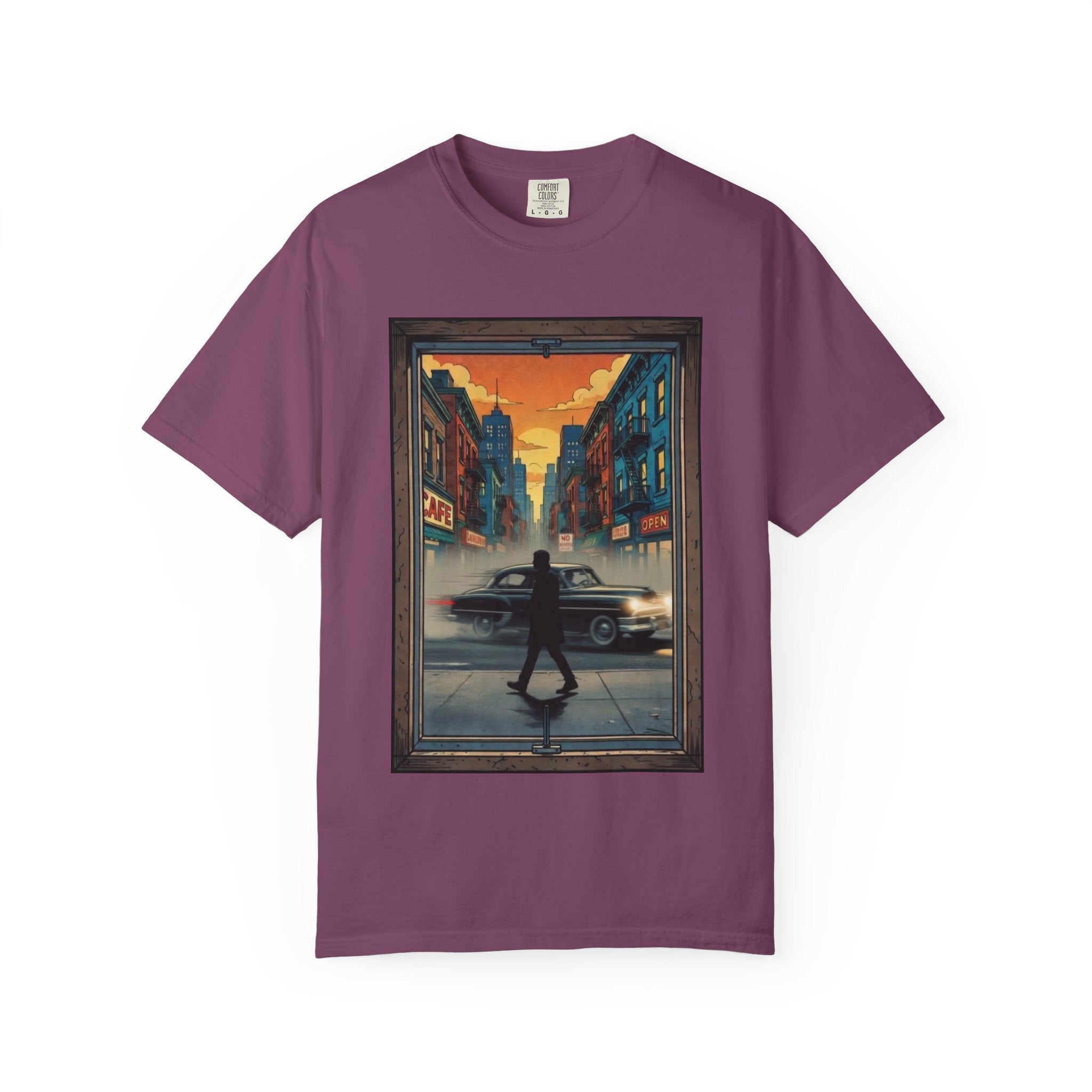 "Walking Alone" City Sidewalk Graphic Tee
