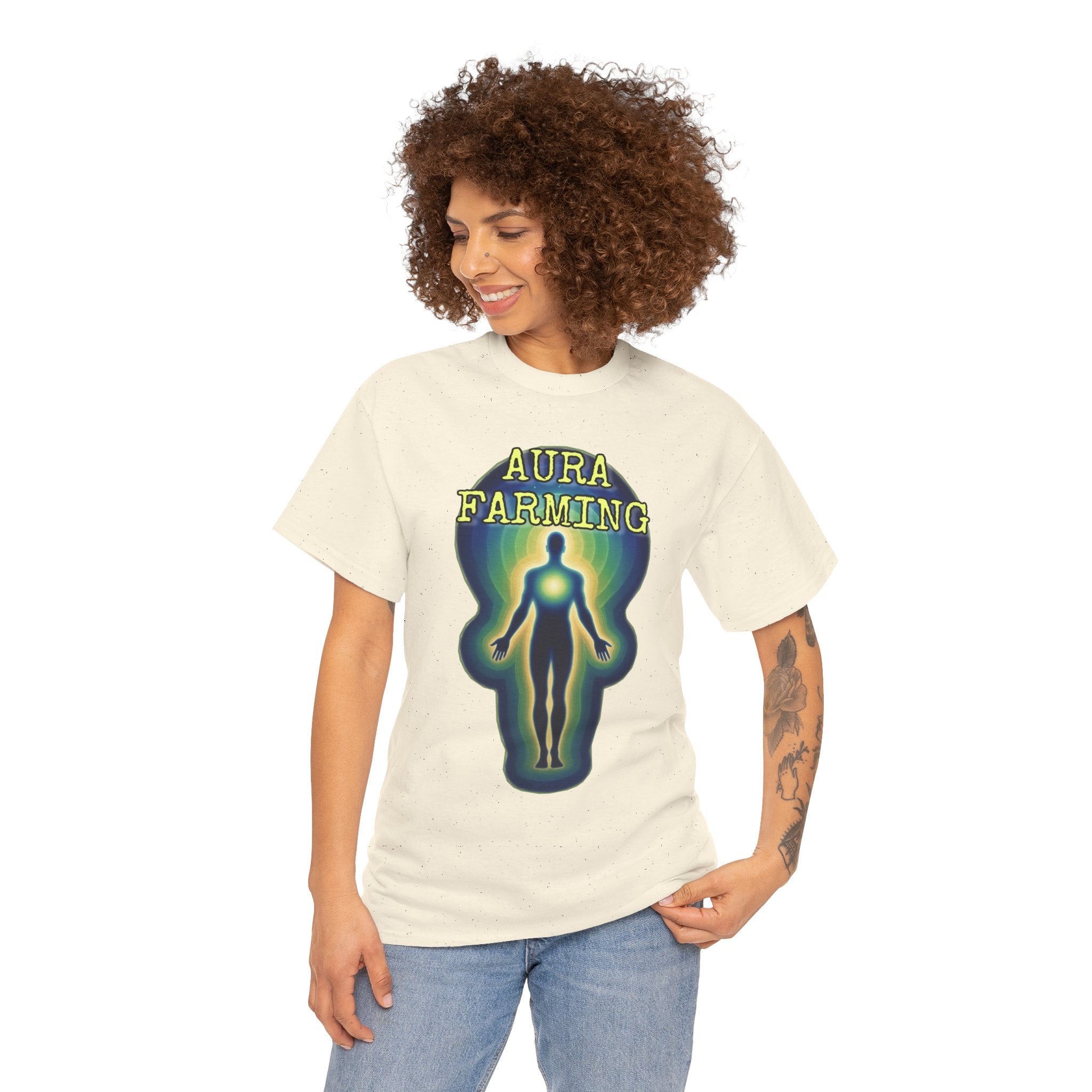 "Aura Farming" — Spiritual Energy Graphic Tee