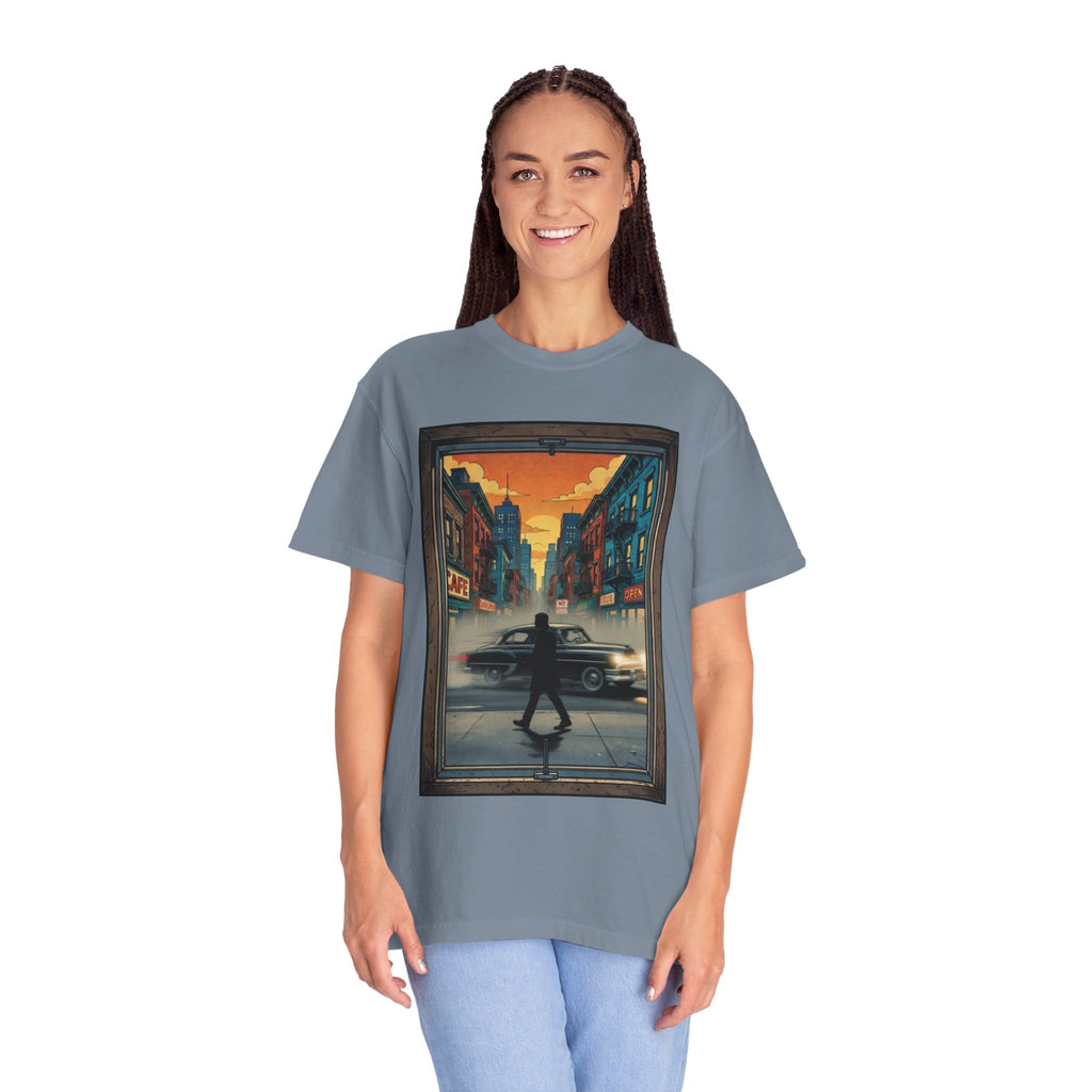 "Walking Alone" City Sidewalk Graphic Tee