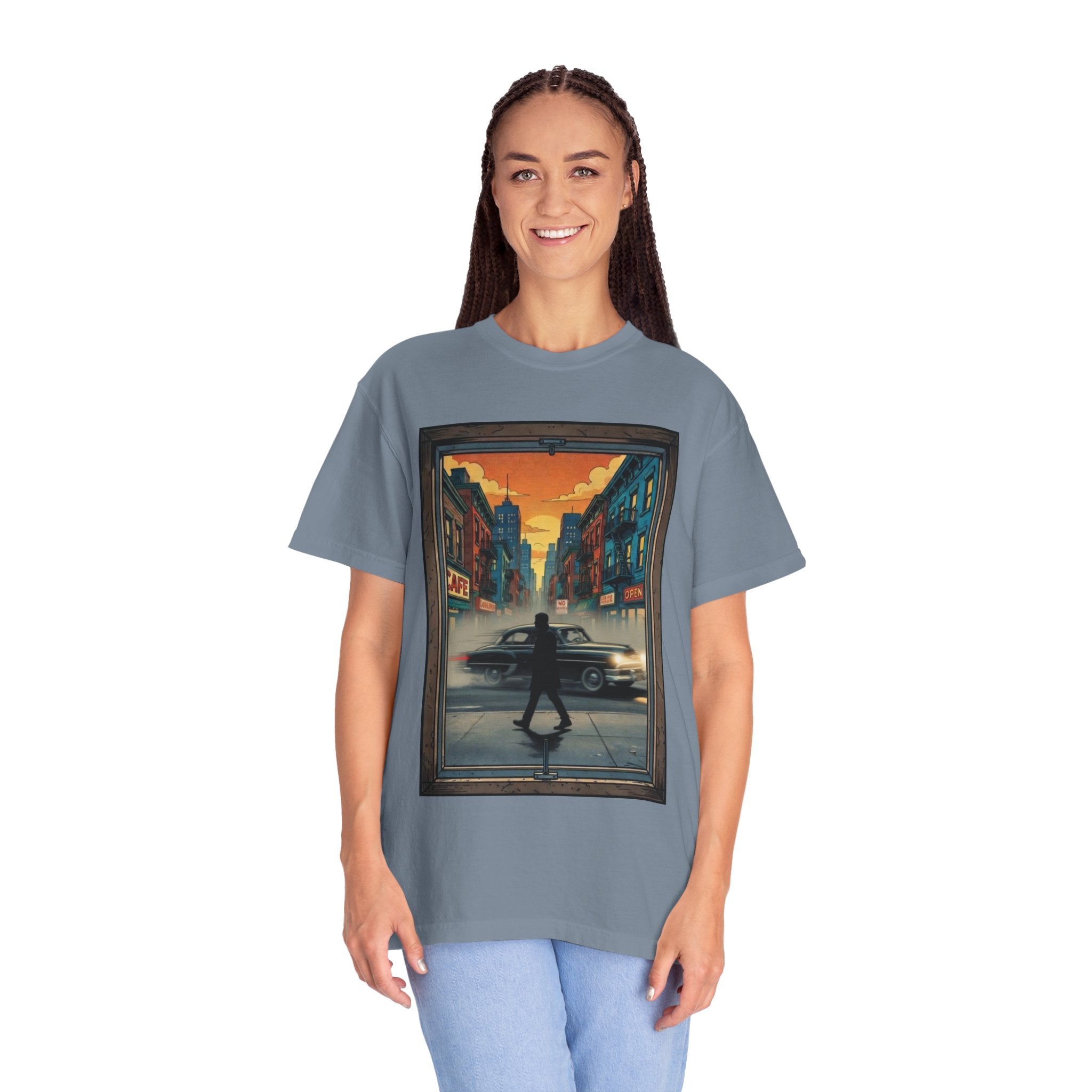 "Walking Alone" City Sidewalk Graphic Tee