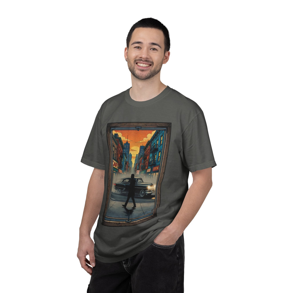 "Walking Alone" City Sidewalk Graphic Tee