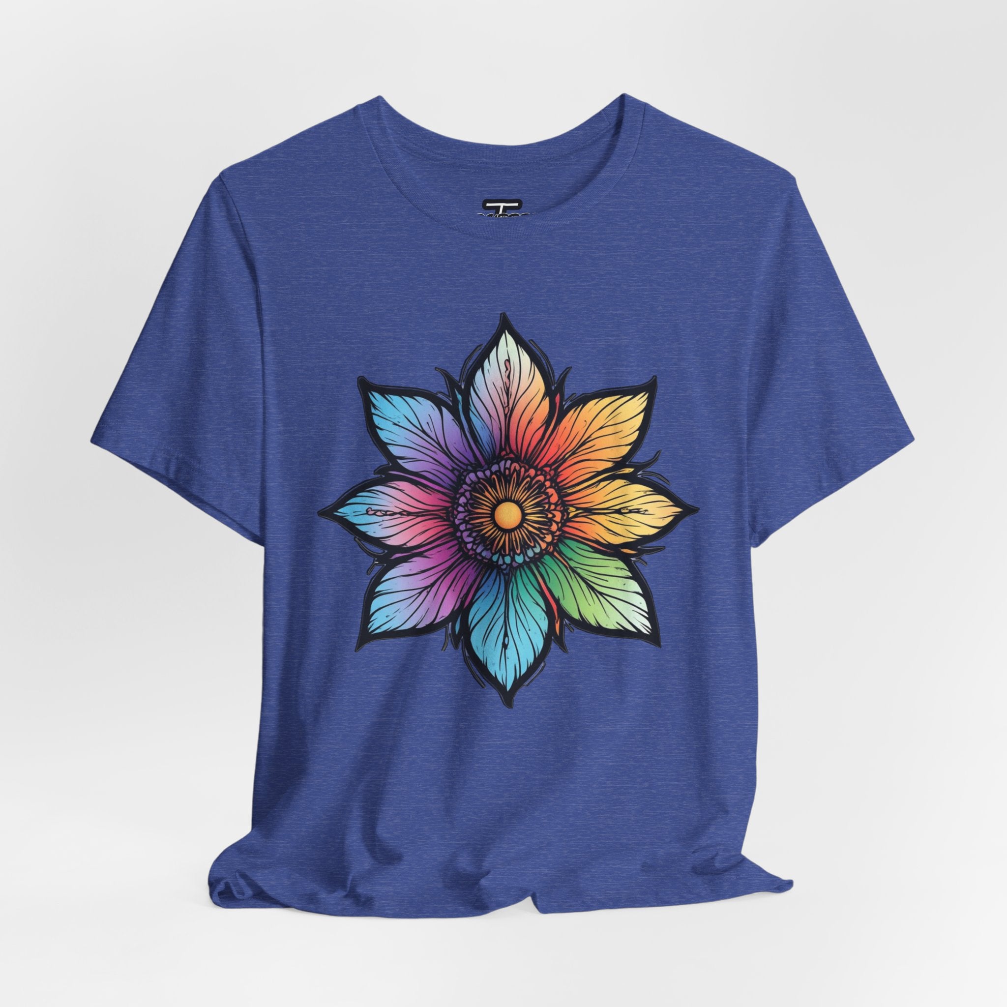 "Flower Power" Rainbow Colorful Graphic Tee