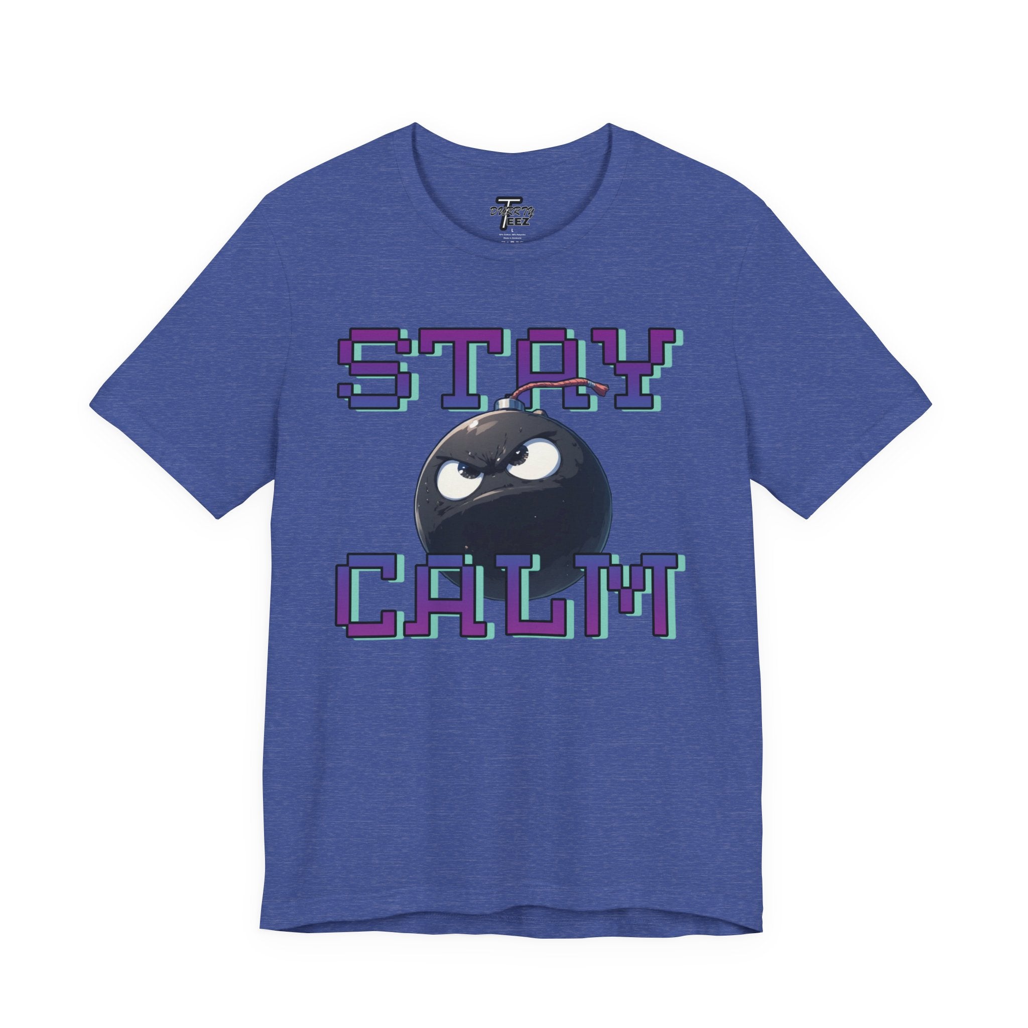 "Stay Calm" Retro Pixel Bomb Graphic Tee