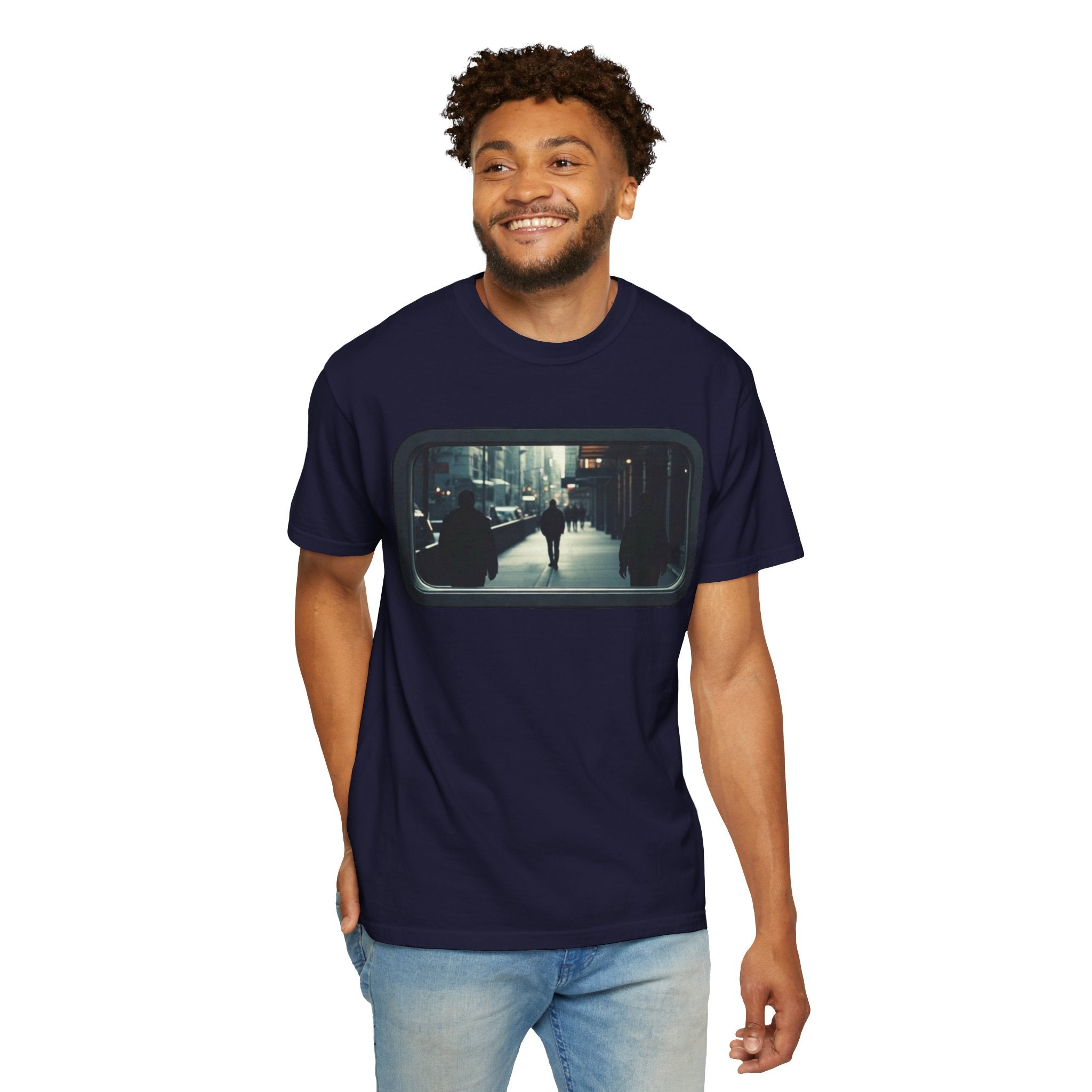 "Outside My Window" Urban Night Commuter Graphic Tee